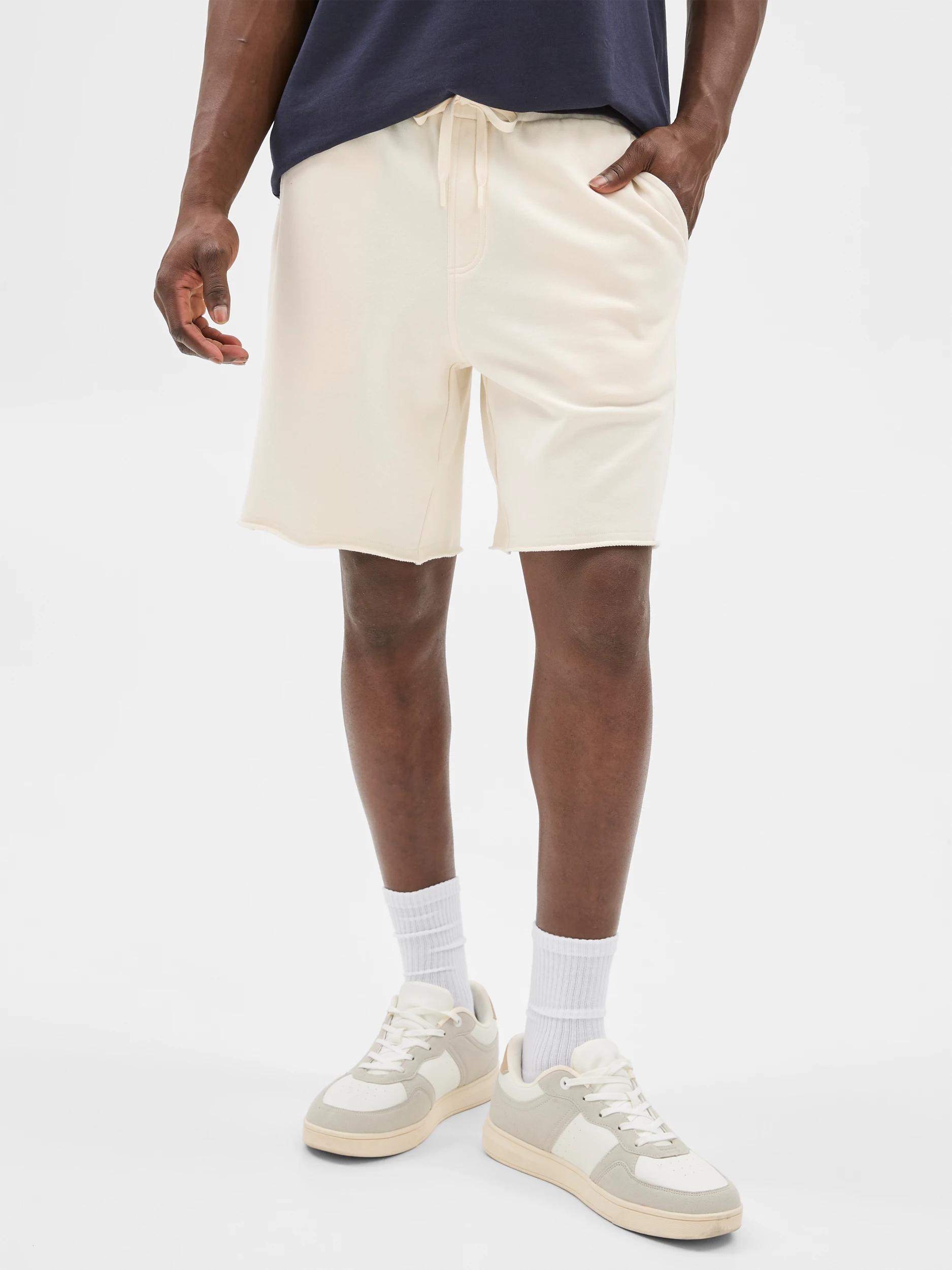 3 Australian Cotton Washed Fleece Shorts- Commons BONE, 3 of 6