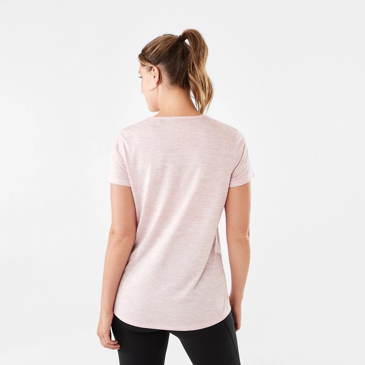 3 Active Womens Short Sleeve Core V-Neck T-shirt Qurtz Pink, 3 of 6