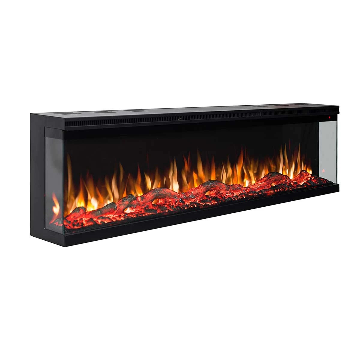 2 Moda Living Fenton 3-Sided 60 inch Electric Fireplace - Black, 2 of 3