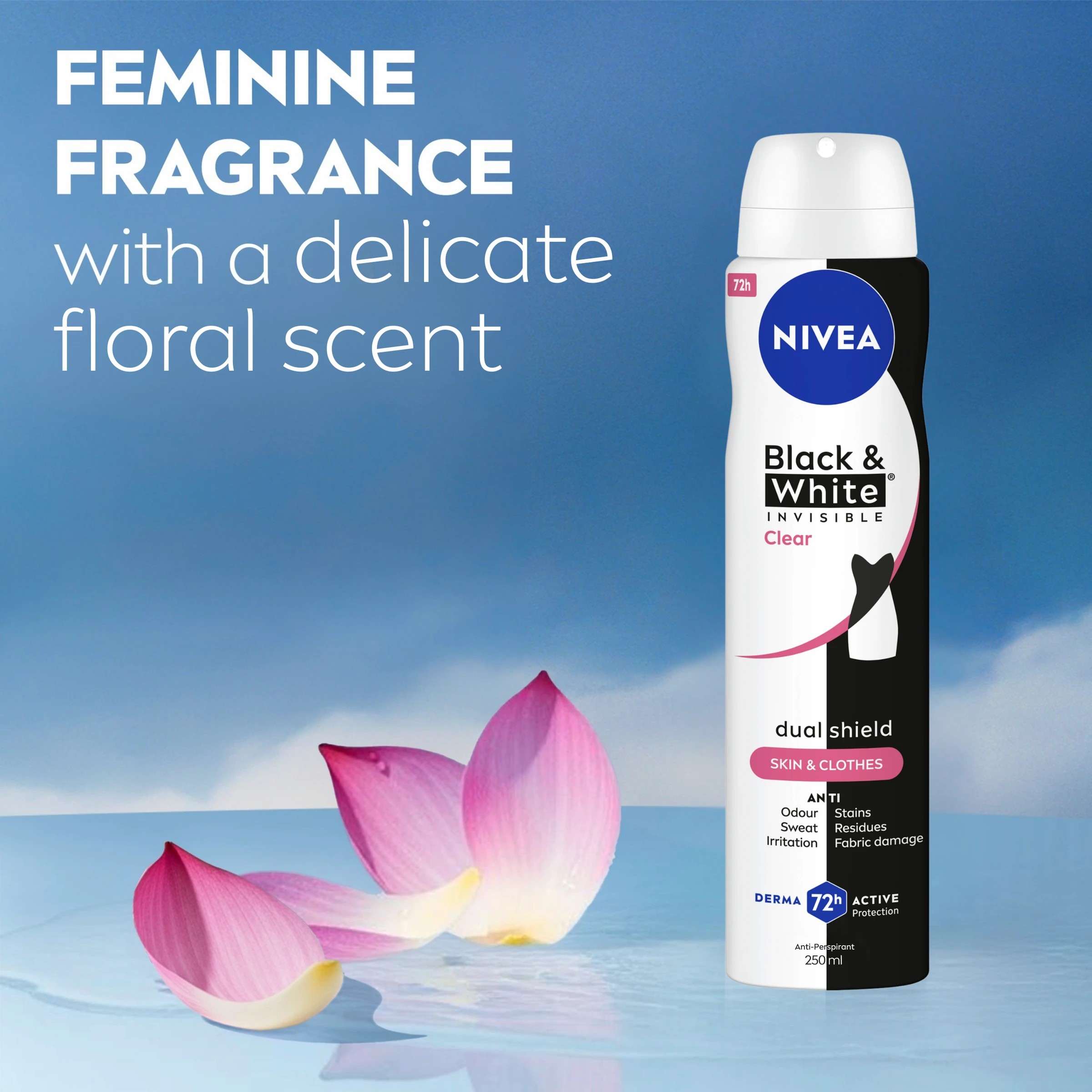 3 Nivea Black & White Invisible Clear Anti-Perspirant Aerosol Deodorant 250ml, 3 of 8