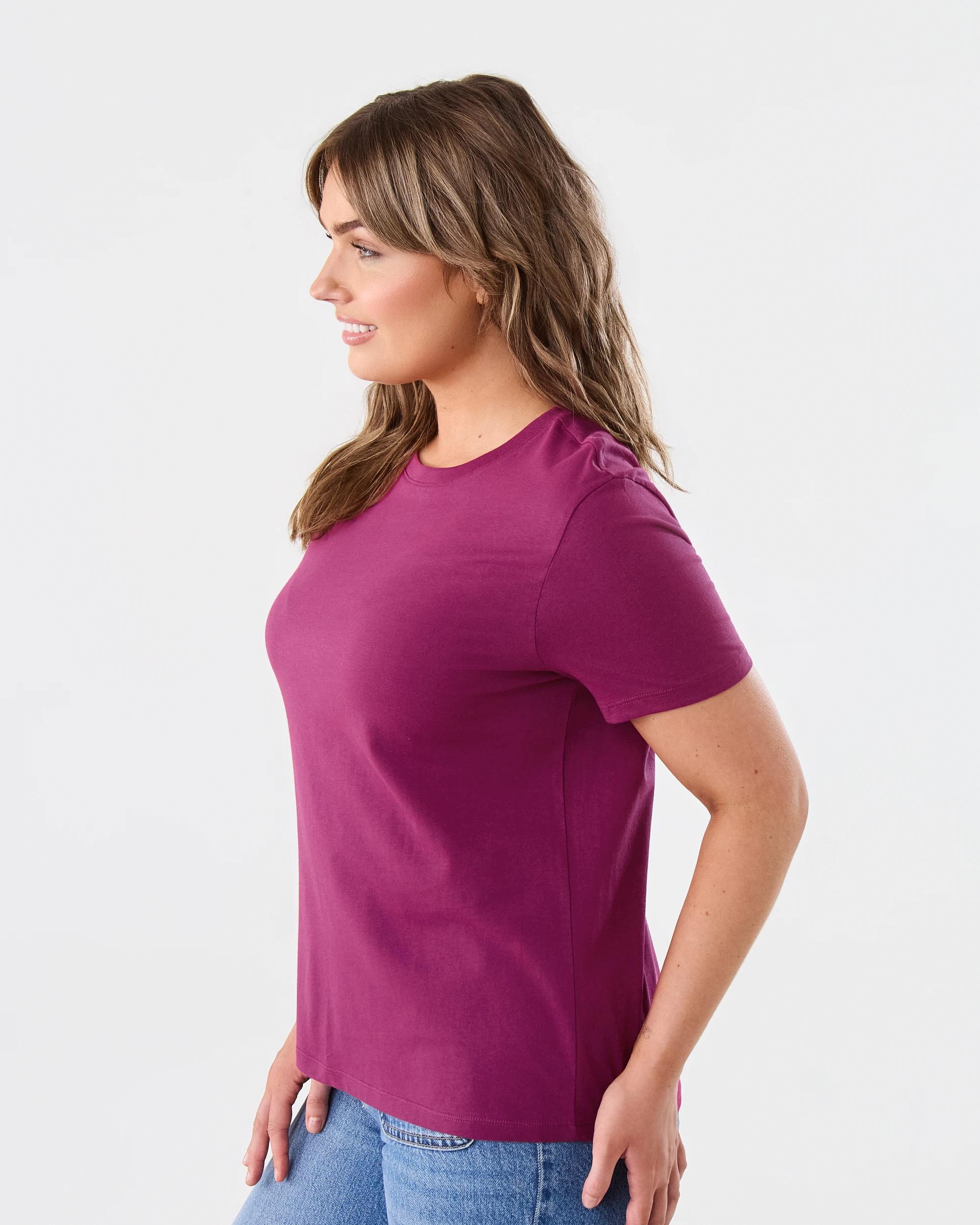 2 Short Sleeve Australian Cotton T-shirt Fuscia, 2 of 5