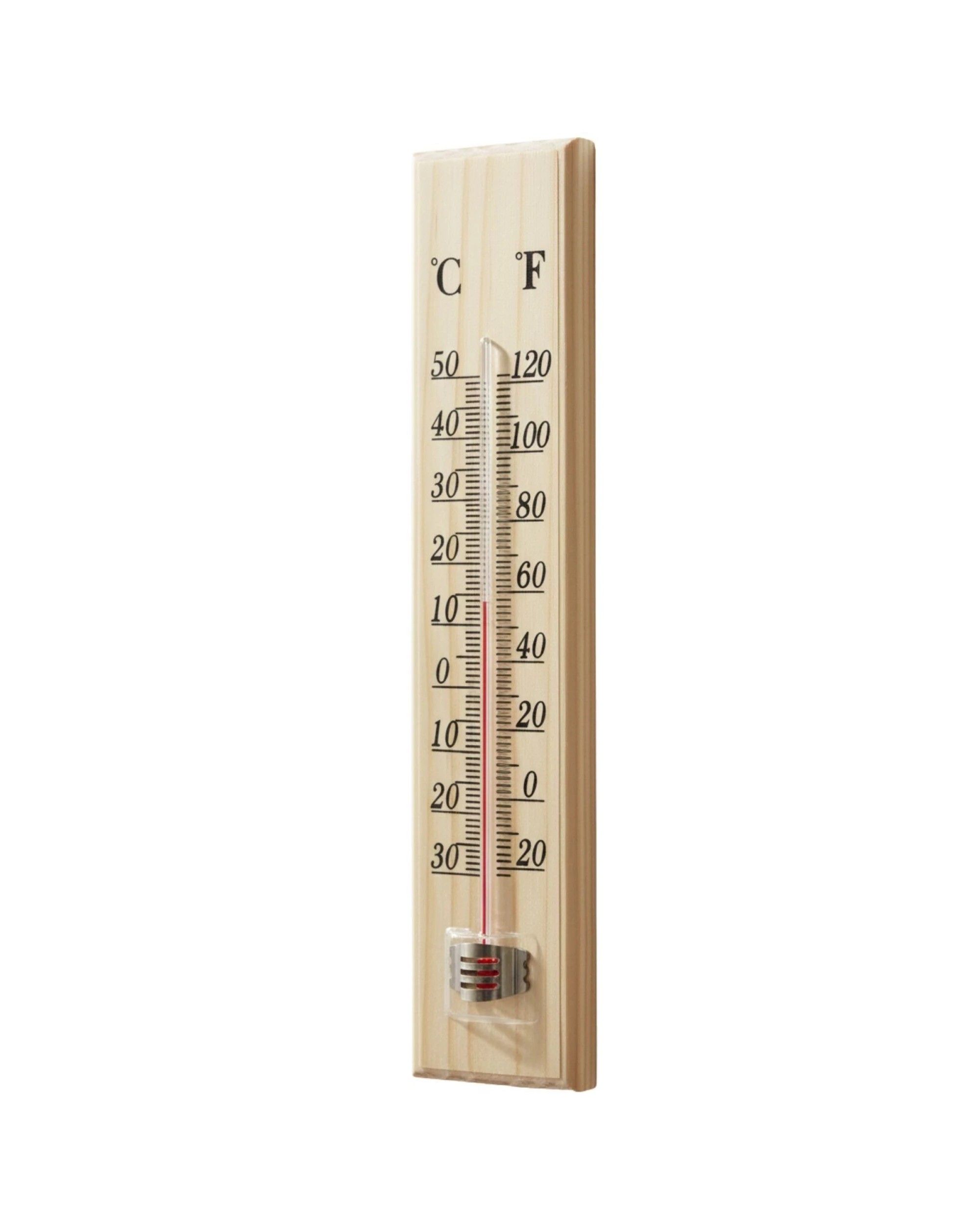 2 BR Home Wooden Thermometer with Glass Sensor for Indoor and Outdoor Use, 2 of 3