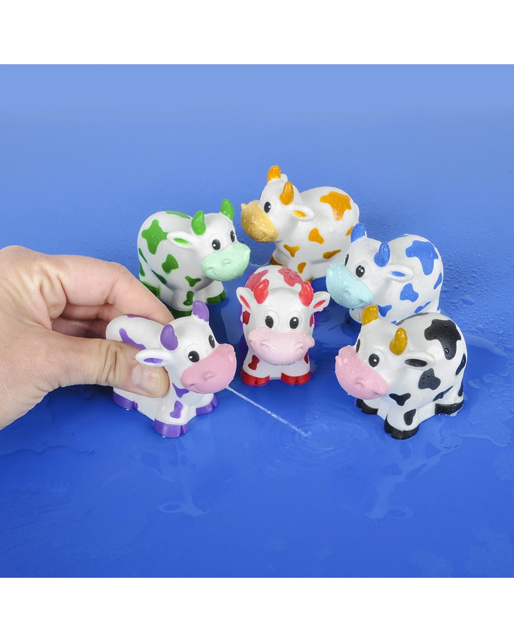 2 RI Novelty Coloured Cow Squirt Toys Pack of 12 - Multi, 2 of 2