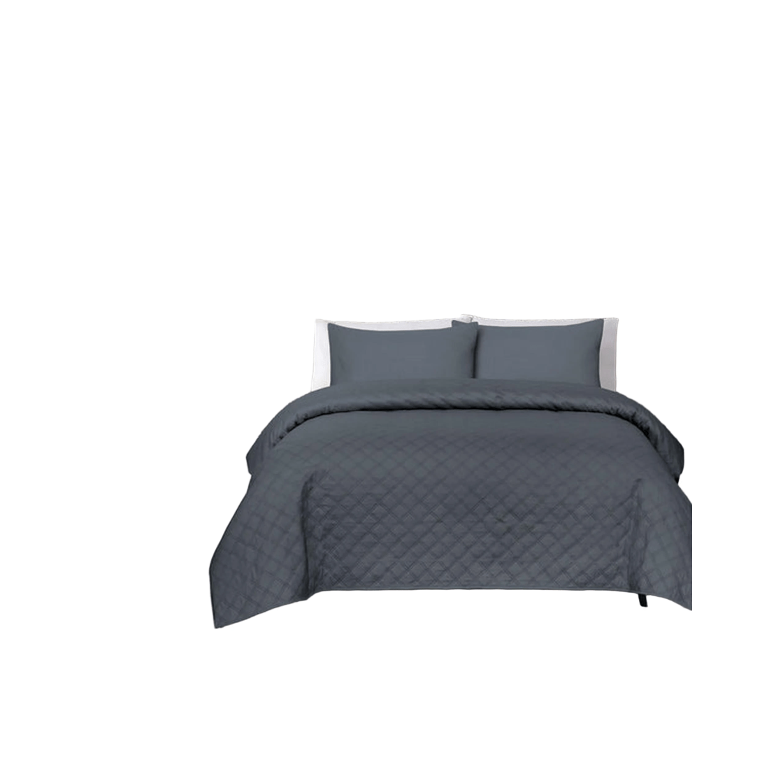 1 Amsons Microfiber Bedspread Super King Grey - Grey, 1 of 2