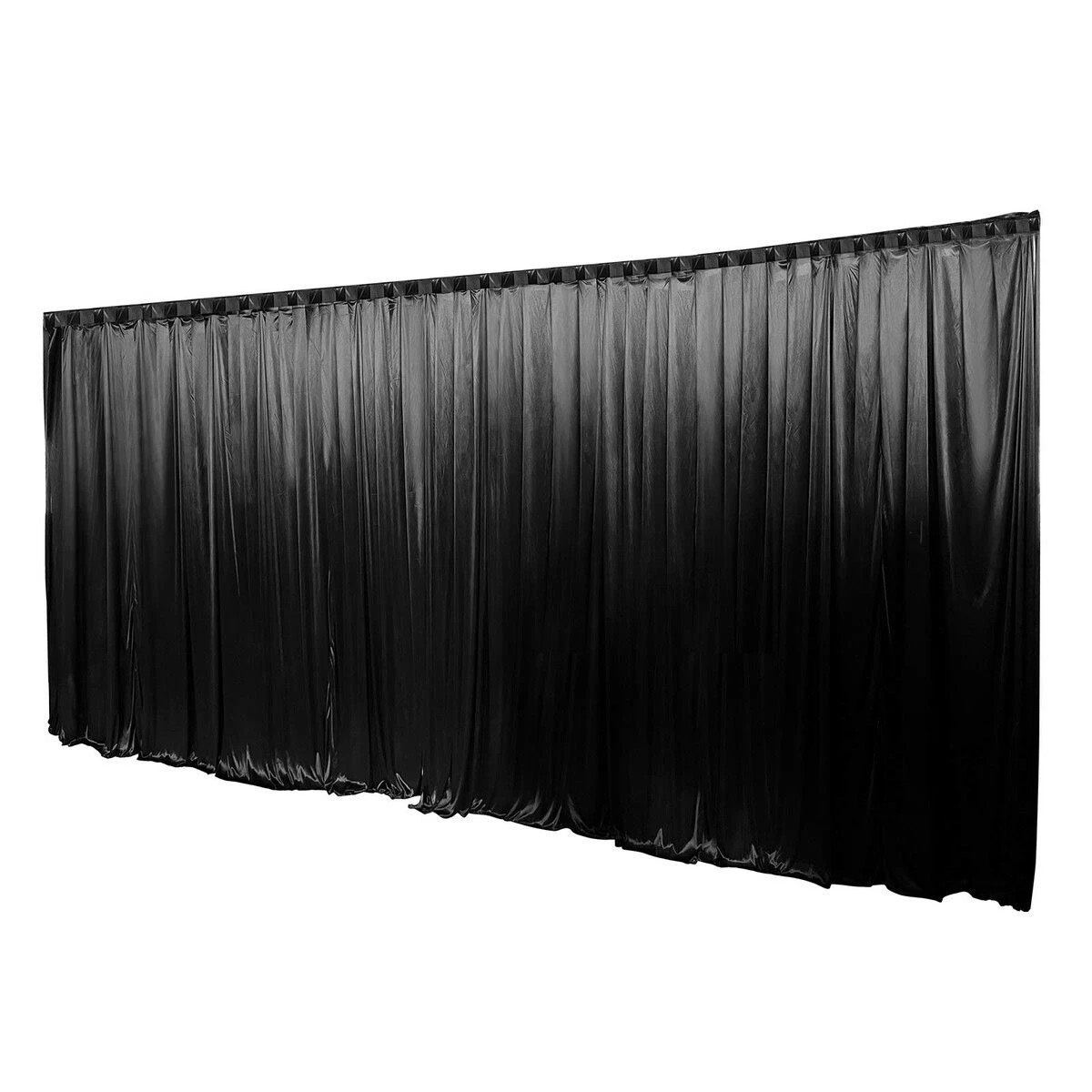 6 AUSWAY 3x6m Black Backdrop Curtain Silk Drape Background, 6 of 6