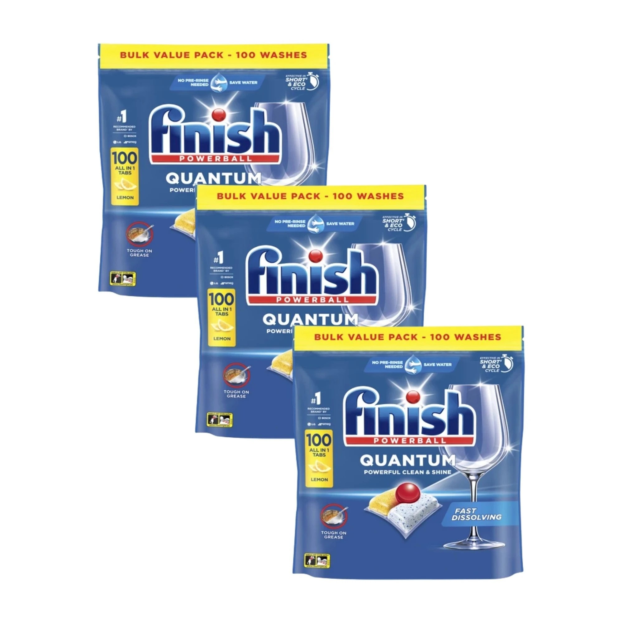 4 Finish Quantum Lemon x 300 Dishwasher Tablets, 4 of 7