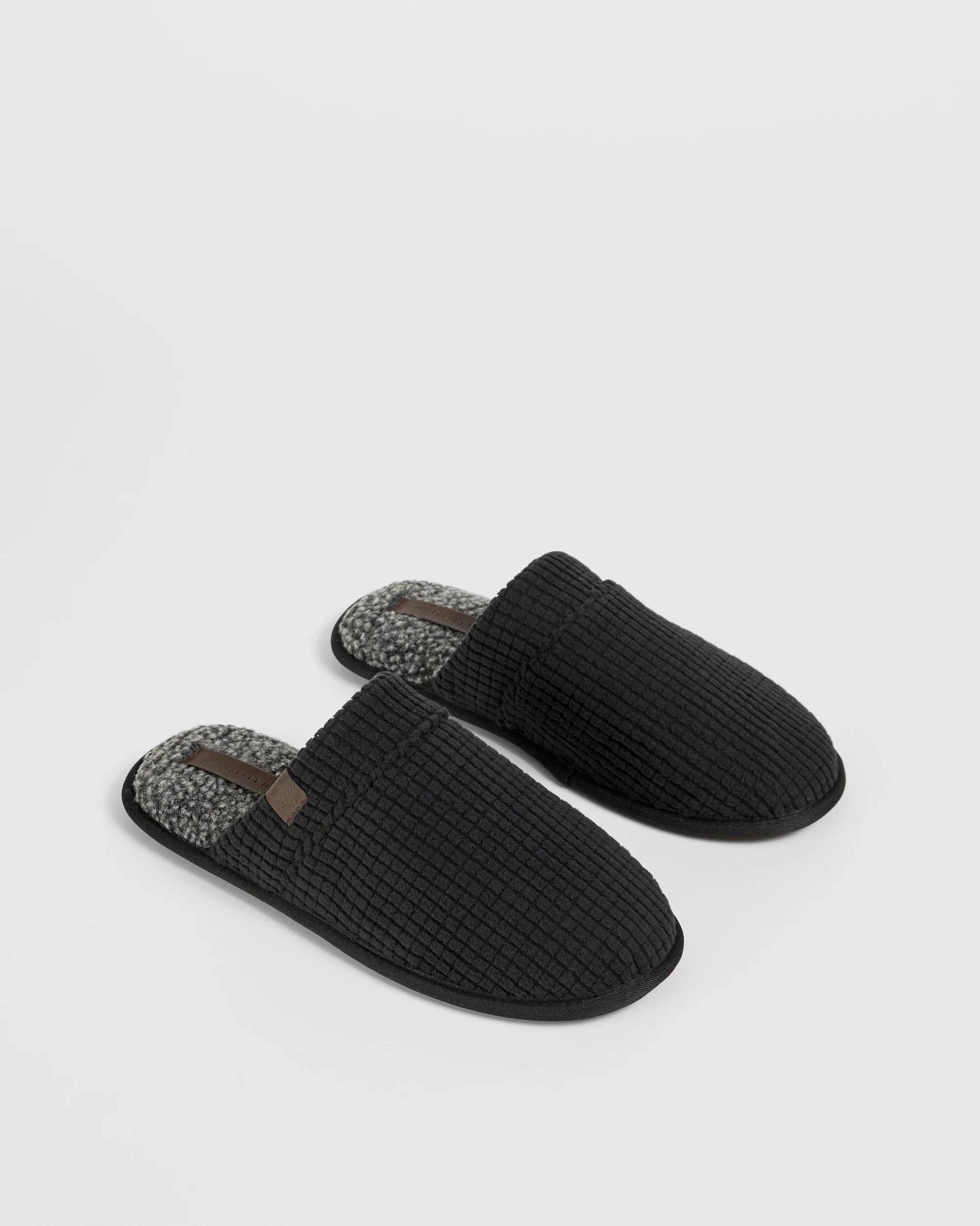 2 Target Man Cord Scuff Slipper BLACK, 2 of 3
