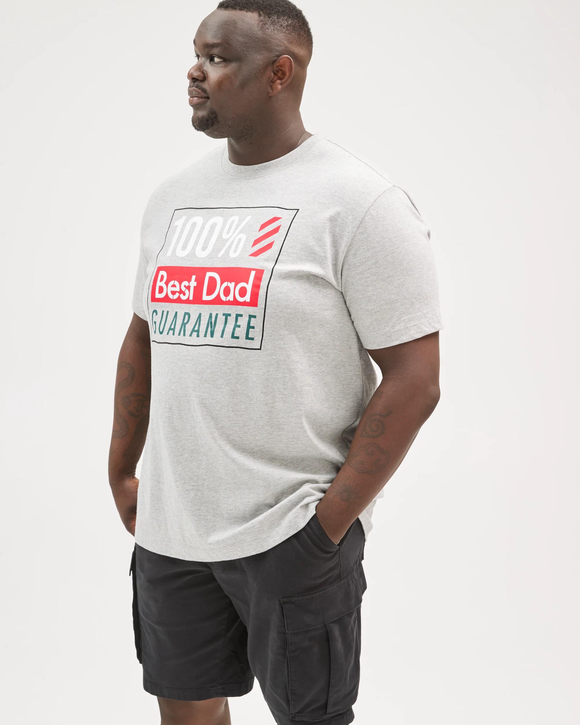 4 Target Man Plus Size Australian Cotton Blend Print T-Shirt GREY, 4 of 7