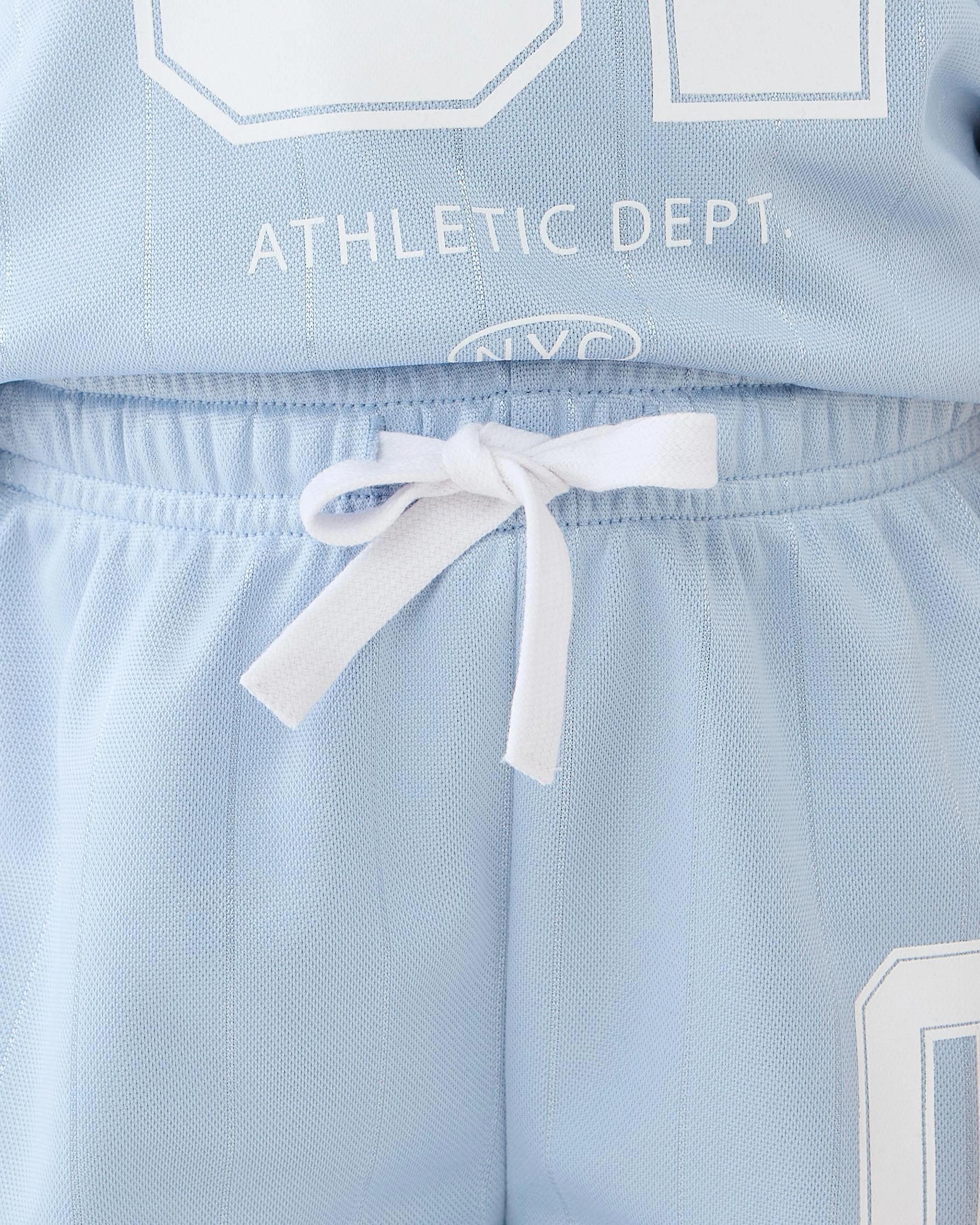 3 Mesh Sporty Shorts Blue Typo, 3 of 6