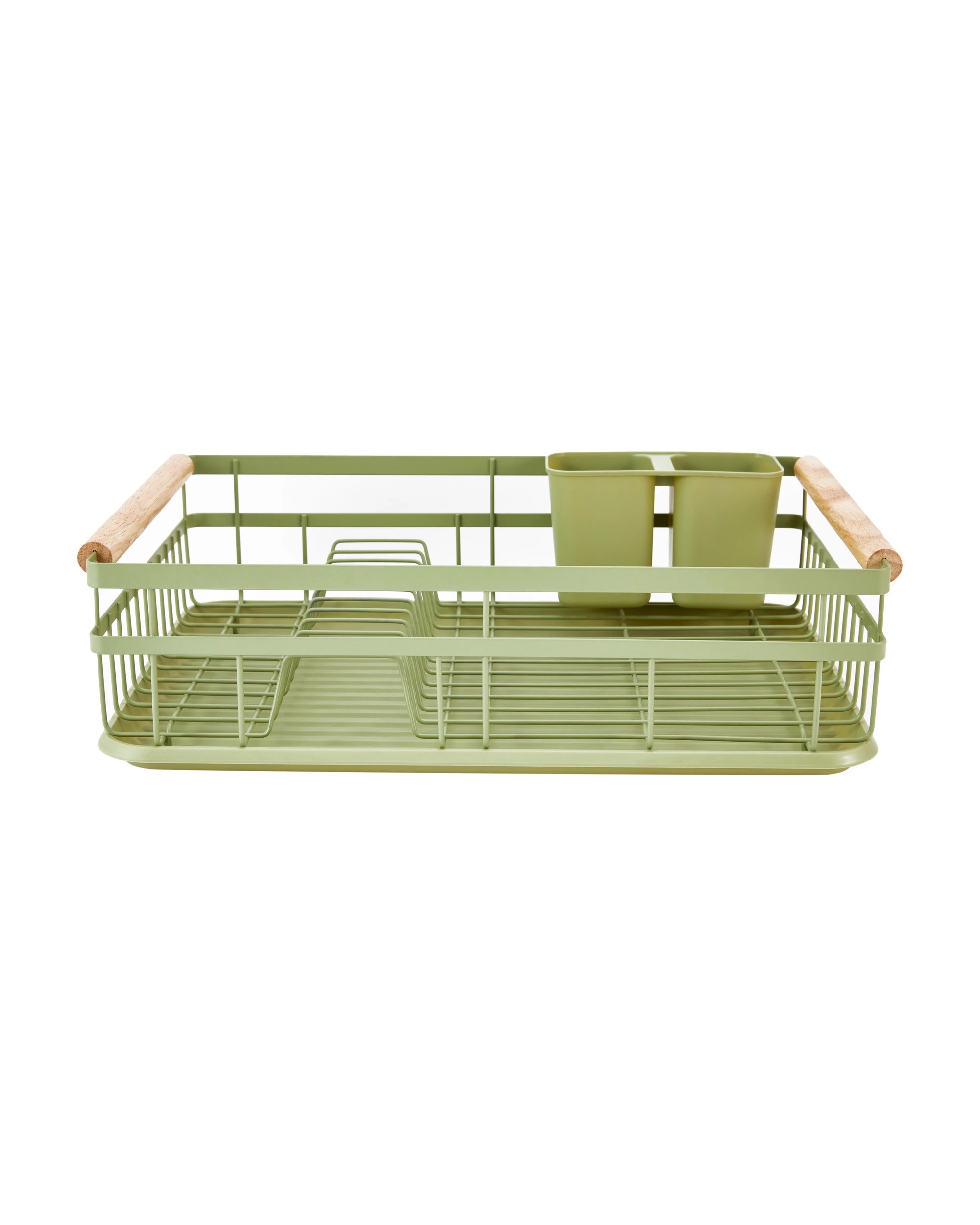 2 Green Wooden Handle Dish Rack, 2 of 6