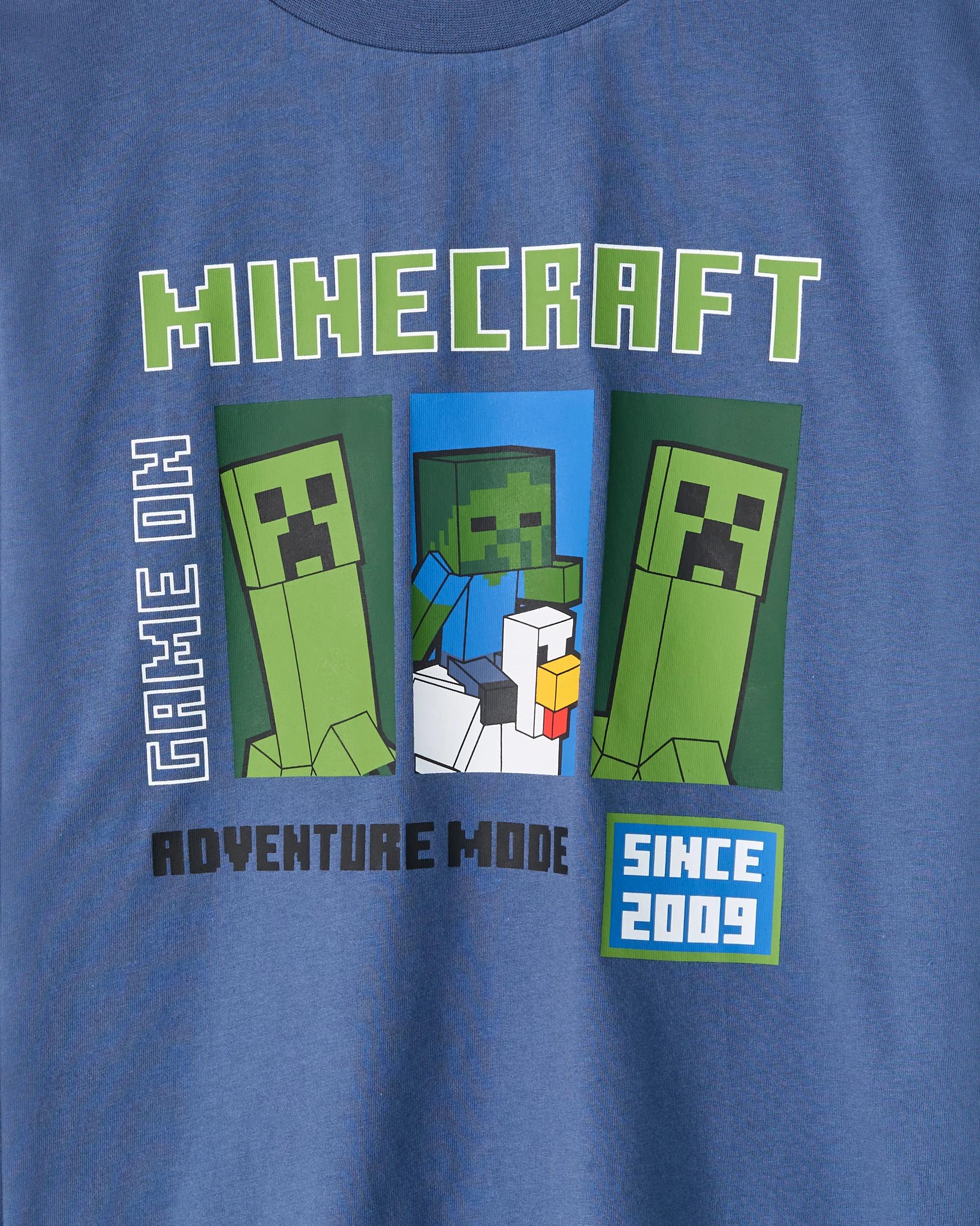 2 Minecraft Australian Cotton Older Boys Knit/Flannel Pyjama Set MINECRAFT, 2 of 4