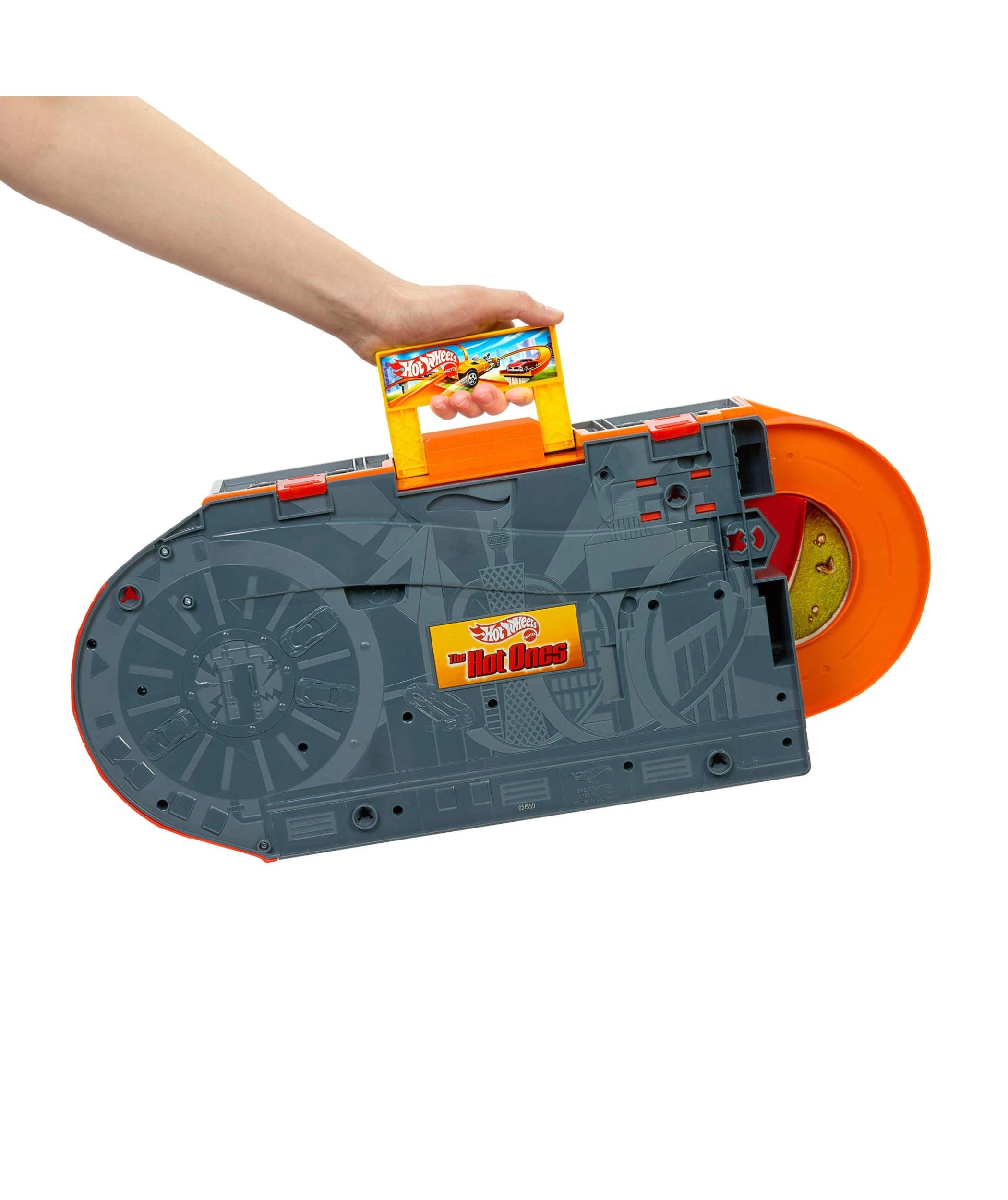 3 Mattel Hot Wheels Hot Ones Sto & Go Playset - Orange, 3 of 6