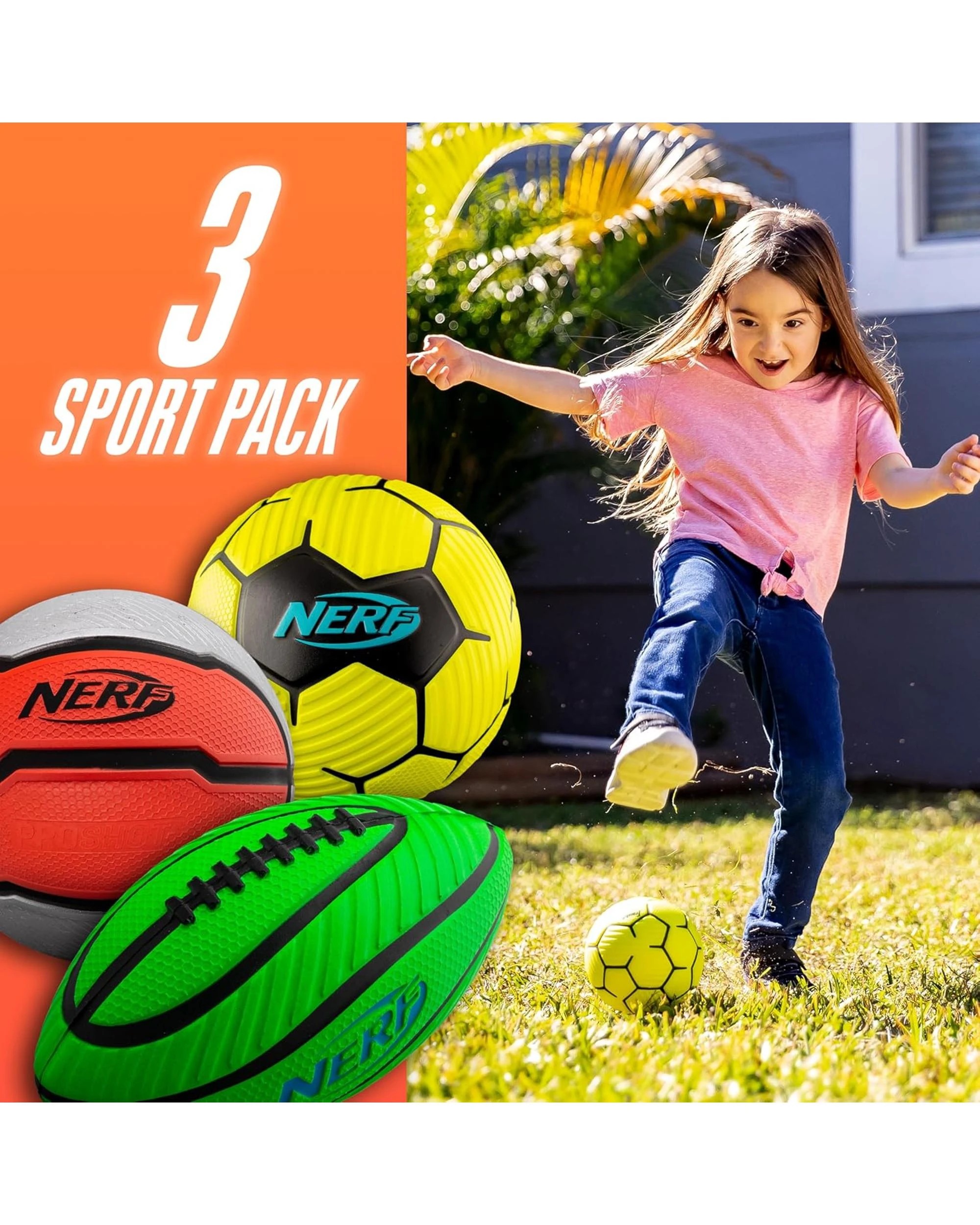 5 Nerf Mini Multi-Sport Foam Ball Set, 5 of 9