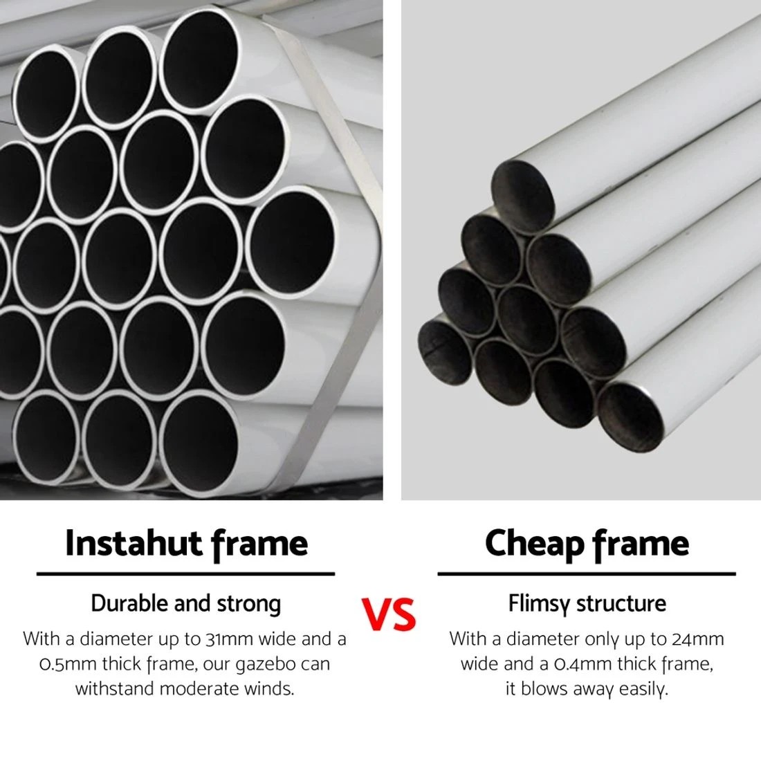 6 Instahut Gazebo 3x9m Wedding Party Marquee Tent Outdoor Event Camping Shade - Blue, 6 of 6