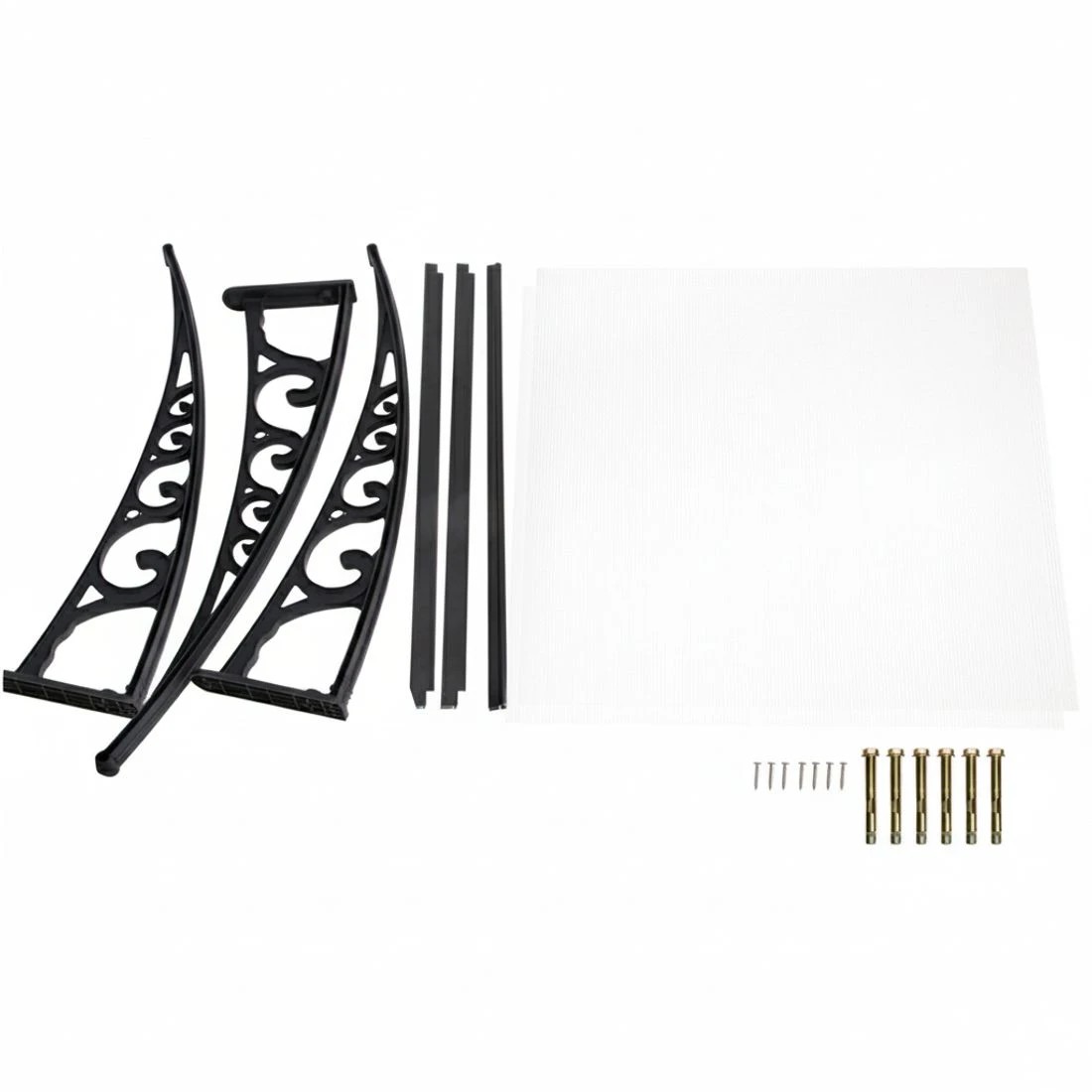 8 Instahut Window Awning Door Canopy 1mx2m Transparent - Clear, 8 of 8