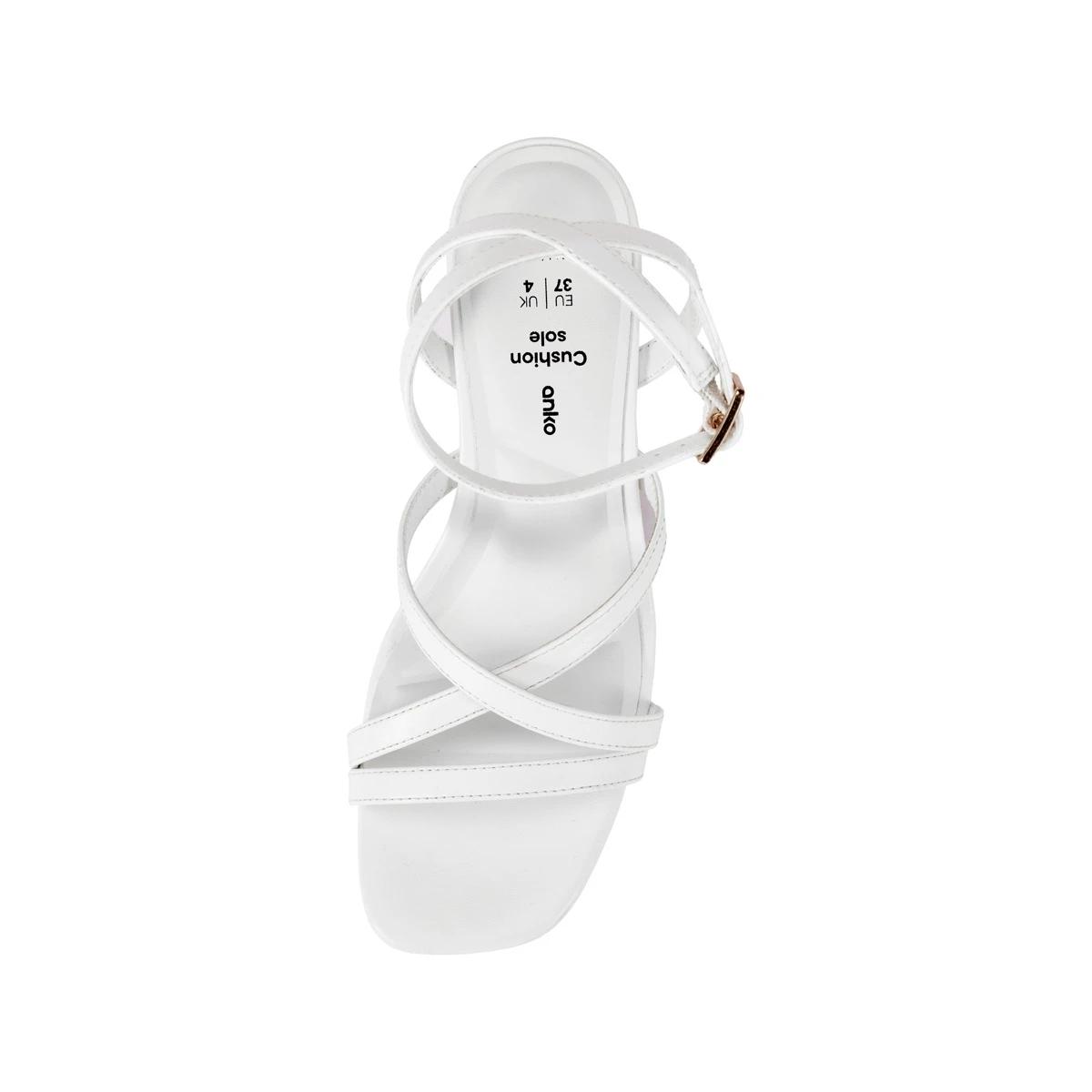 3 Dress Strappy Heels WHITE, 3 of 5