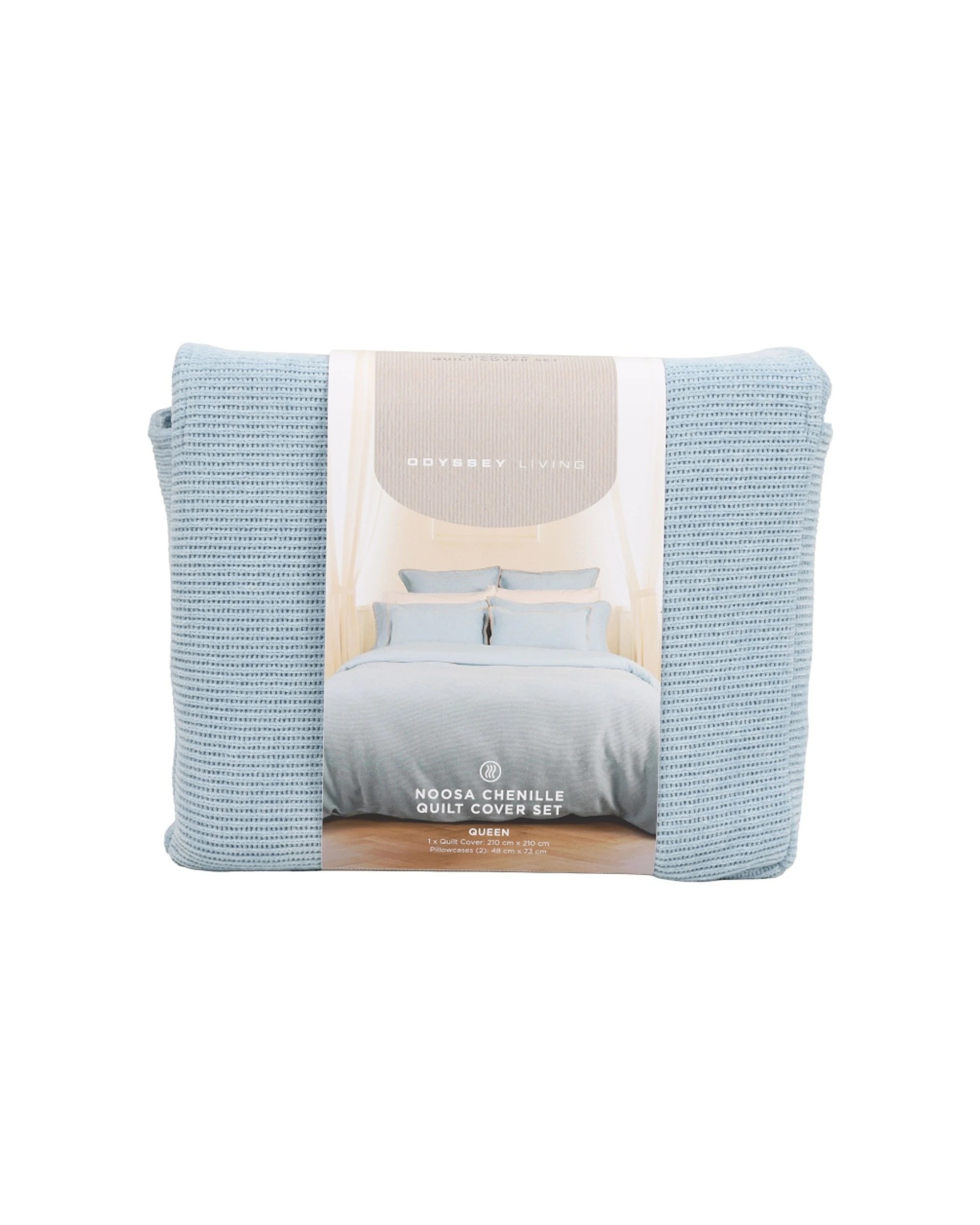 1 Odyssey Living 3pc Noosa Chenille Quilt Cover Pillows Set - Super King Bed - Multi, 1 of 1