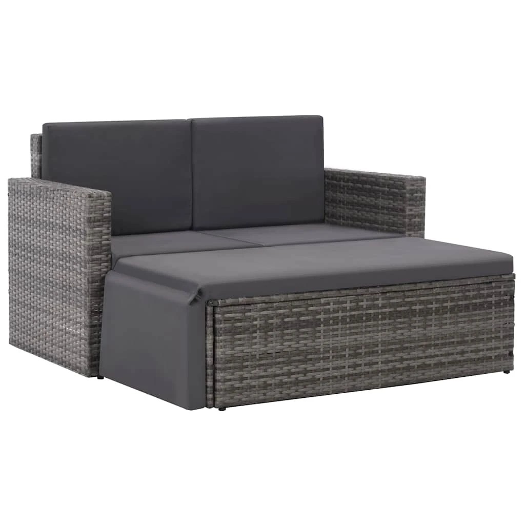 1 vidaXL Garden furniture set Adjustable Footrests - Grey, 1 of 9