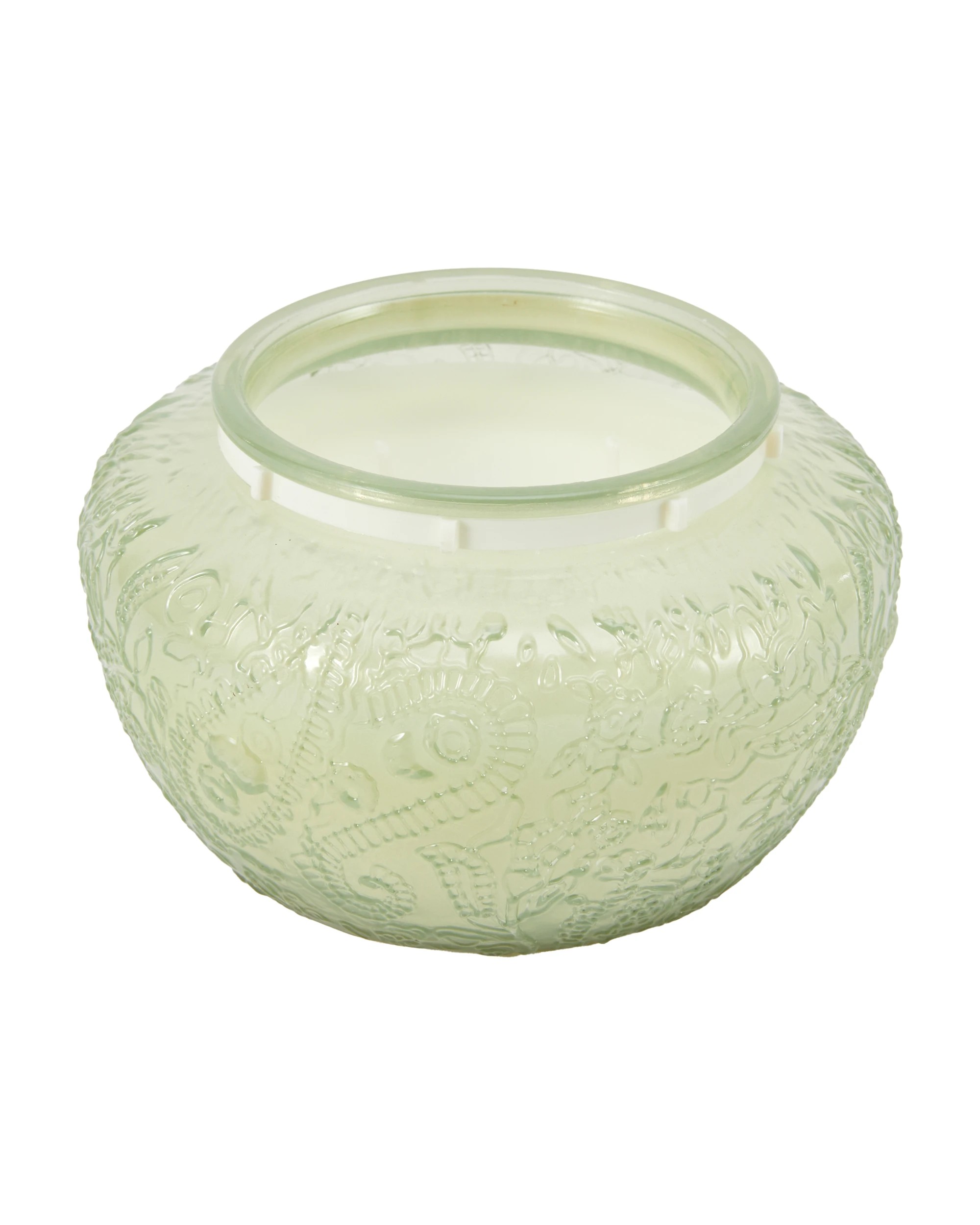 2 Green Embossed Candle, 2 of 6