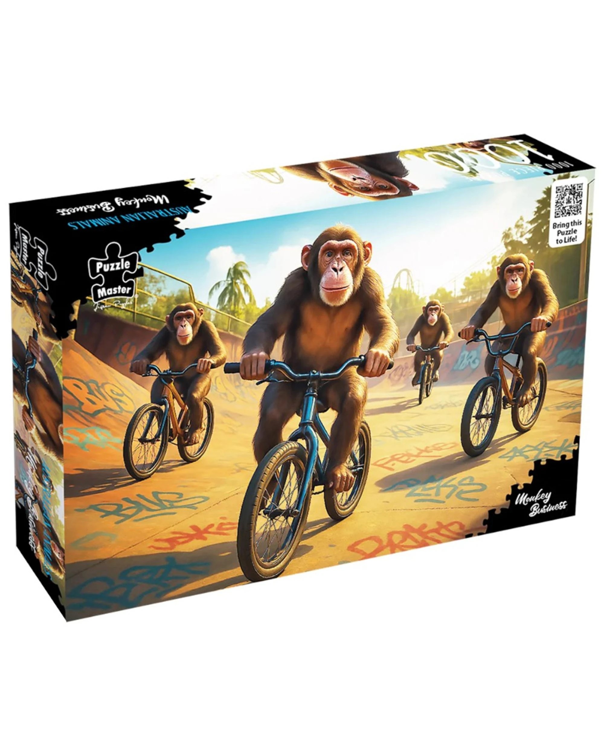 1 Puzzle Master Monkey Business AR Edition 1000 Piece Jigsaw Puzzle, 1 of 9
