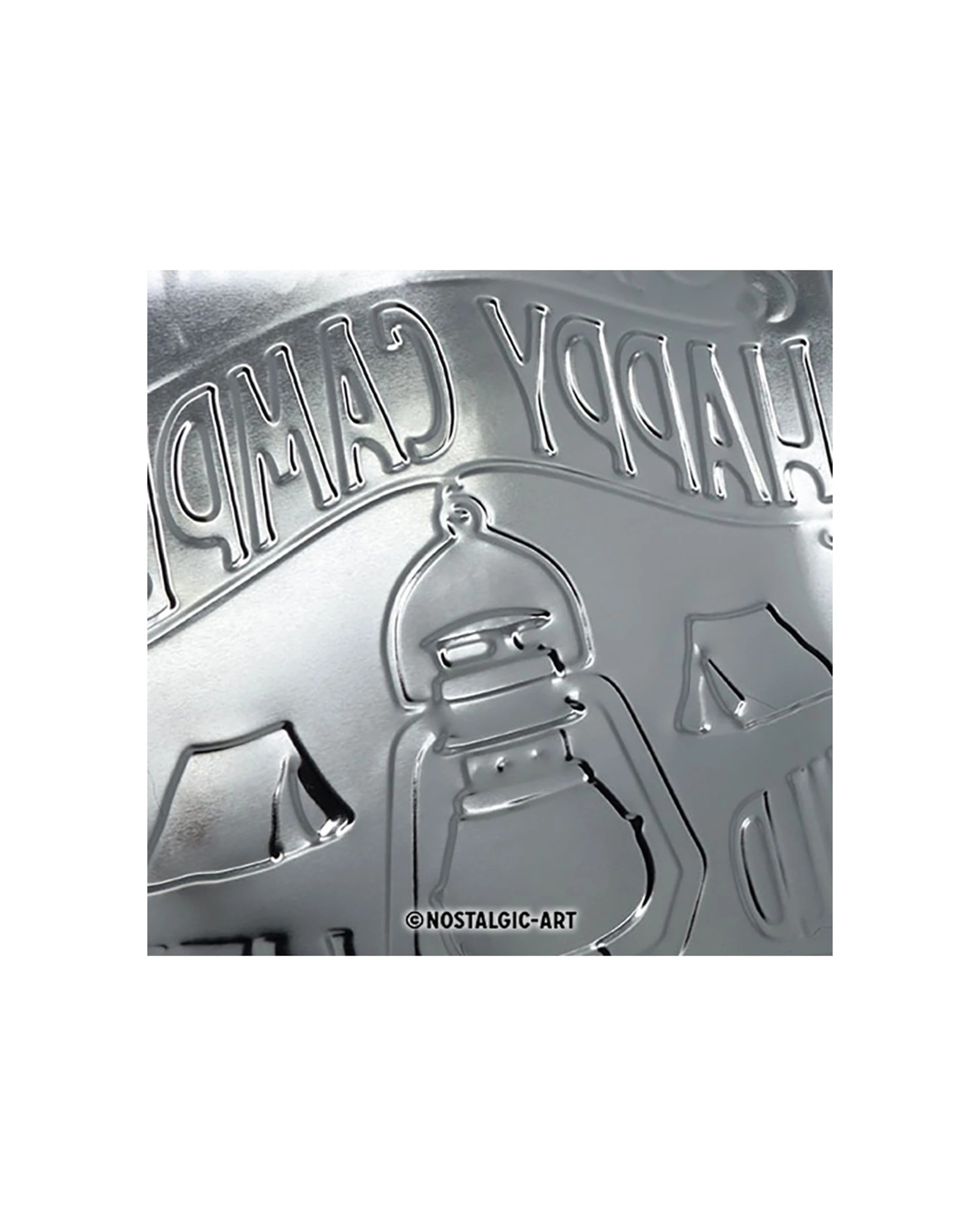 3 Nostalgic-Art Large 30x40cm Metal Wall Art Sign Plaque - Happy Camper - Multi, 3 of 3