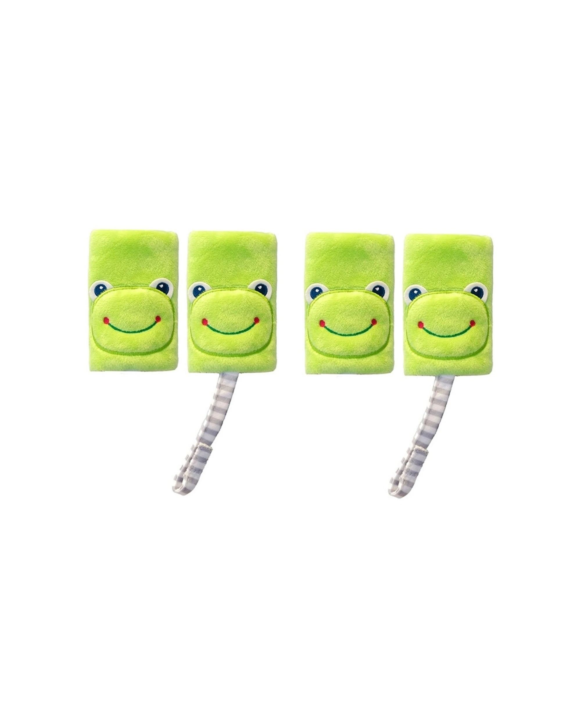 1 Benbat 2PK Seat Belt Pals Strap Covers With Baby Pacifier Holder 0-12m Frog - Green, 1 of 1