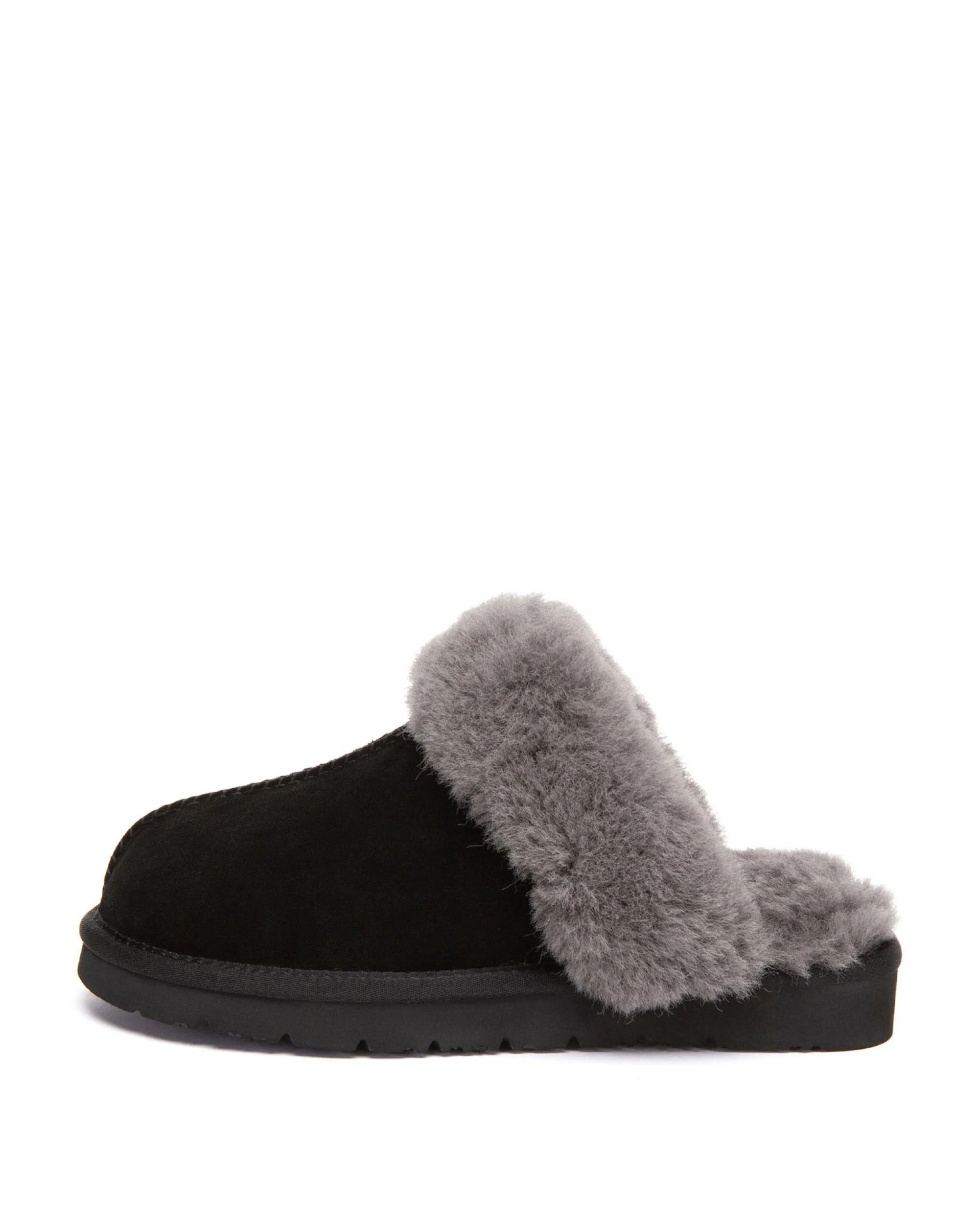4 Australian Shepherd UGG Unisex Muffin Slippers BLACK, 4 of 5