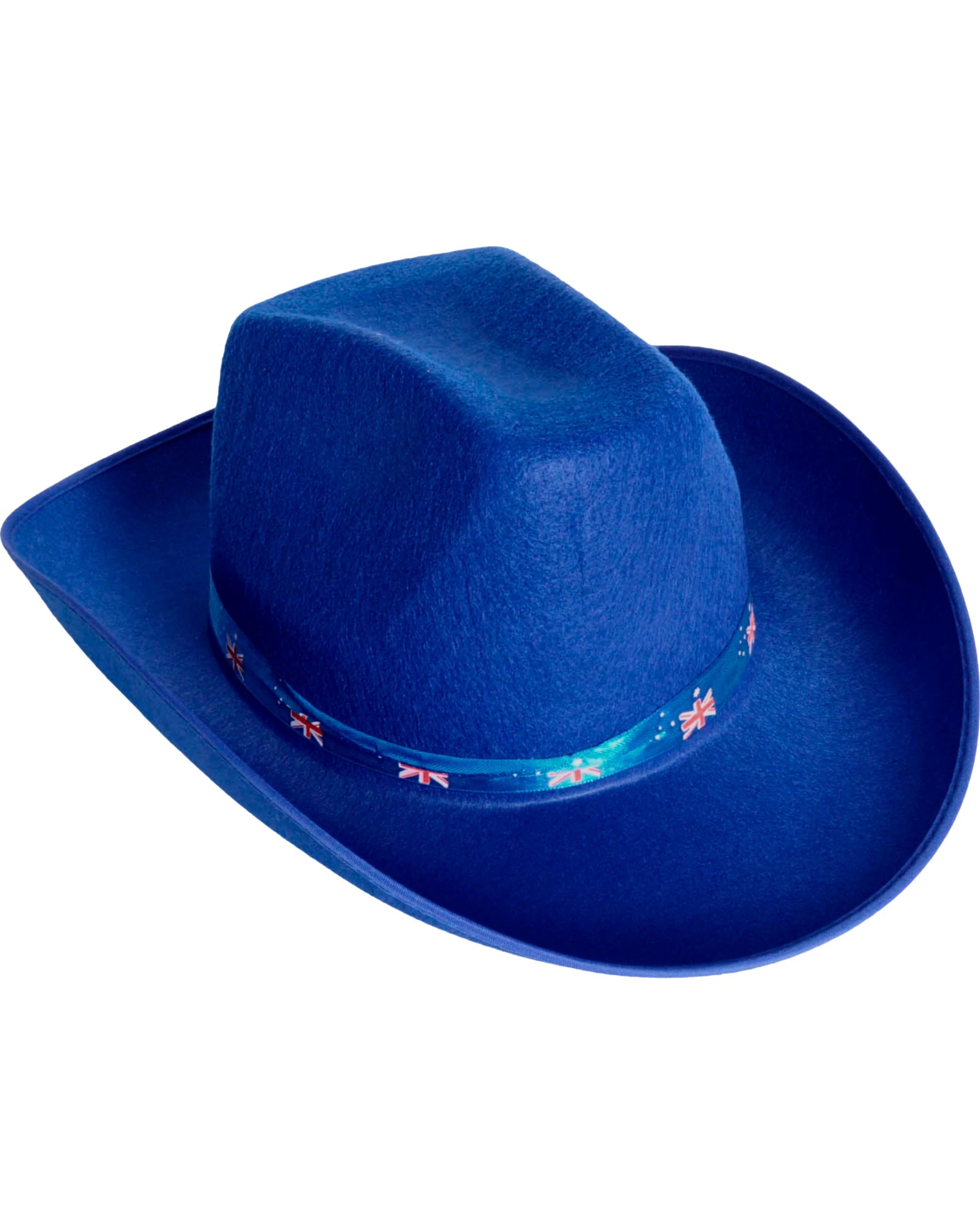 1 Partyrama Adult Aussie Flag Cowboy Hat - One Size - Blue, 1 of 1