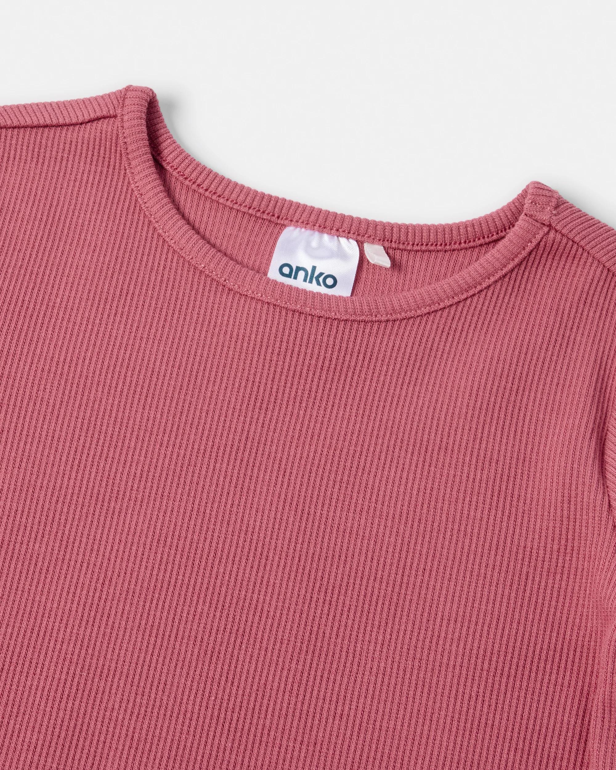 7 3 Pack Cotton Long Sleeve Rib T-shirts Wht Florl, 7 of 7