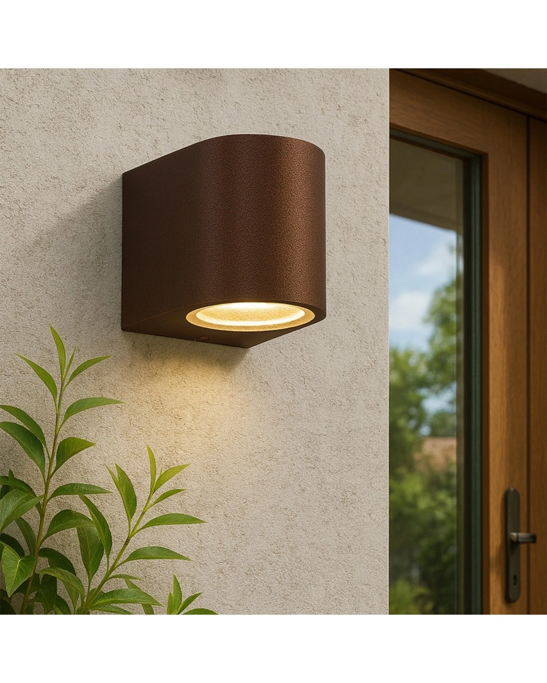 Lexi Lighting Olaris Outdoor Wall Light IP54 6W GU10 Rusty - Brown - Kmart