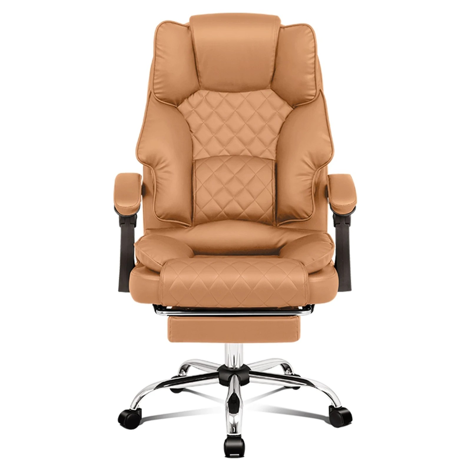 3 Alfordson Office Chair Gaming Executive Computer Racer PU Leather Seat Recliner - Brown, 3 of 10