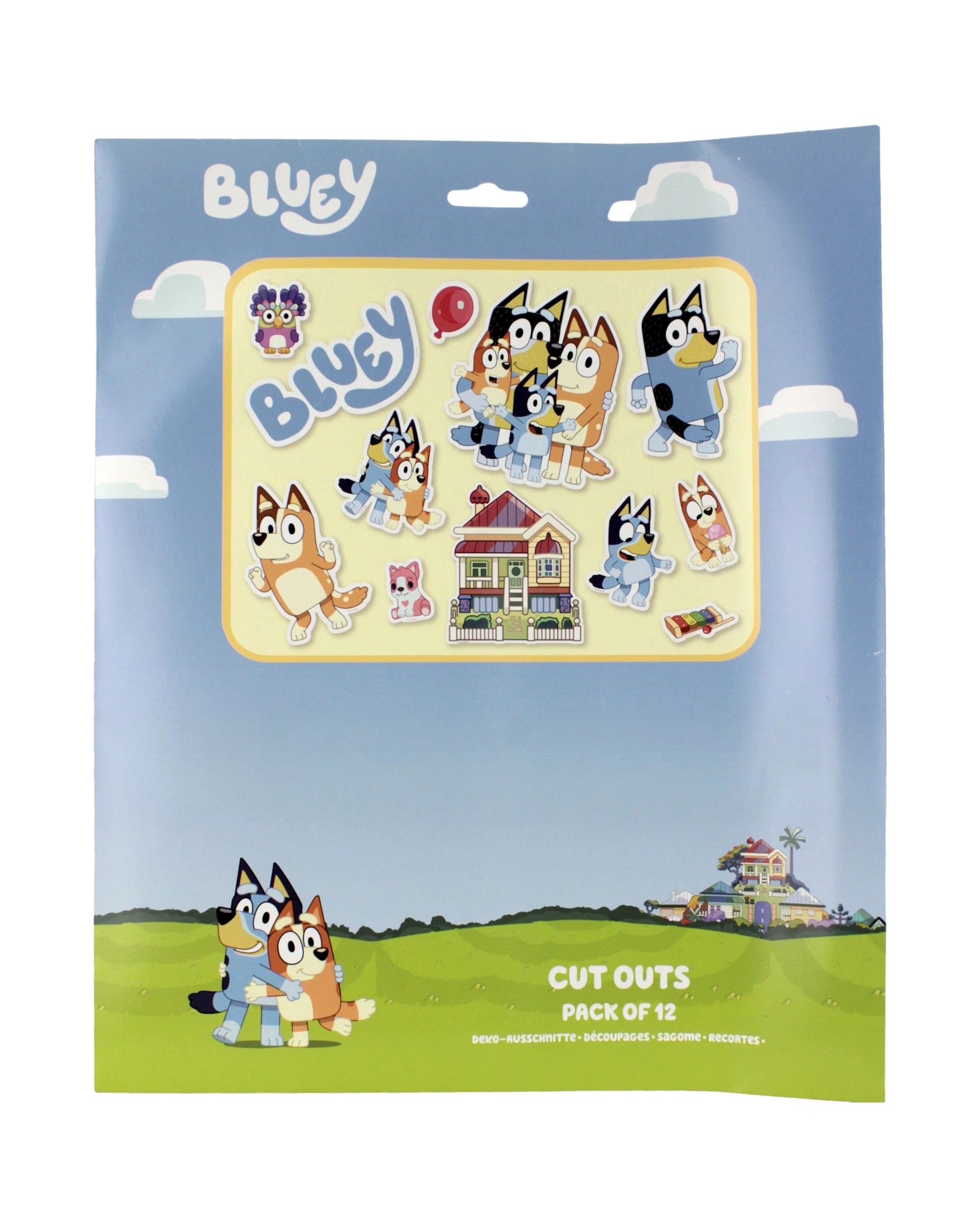 2 CCDS Bluey Cutout Wall Decorations Pack of 12 - Multi, 2 of 3