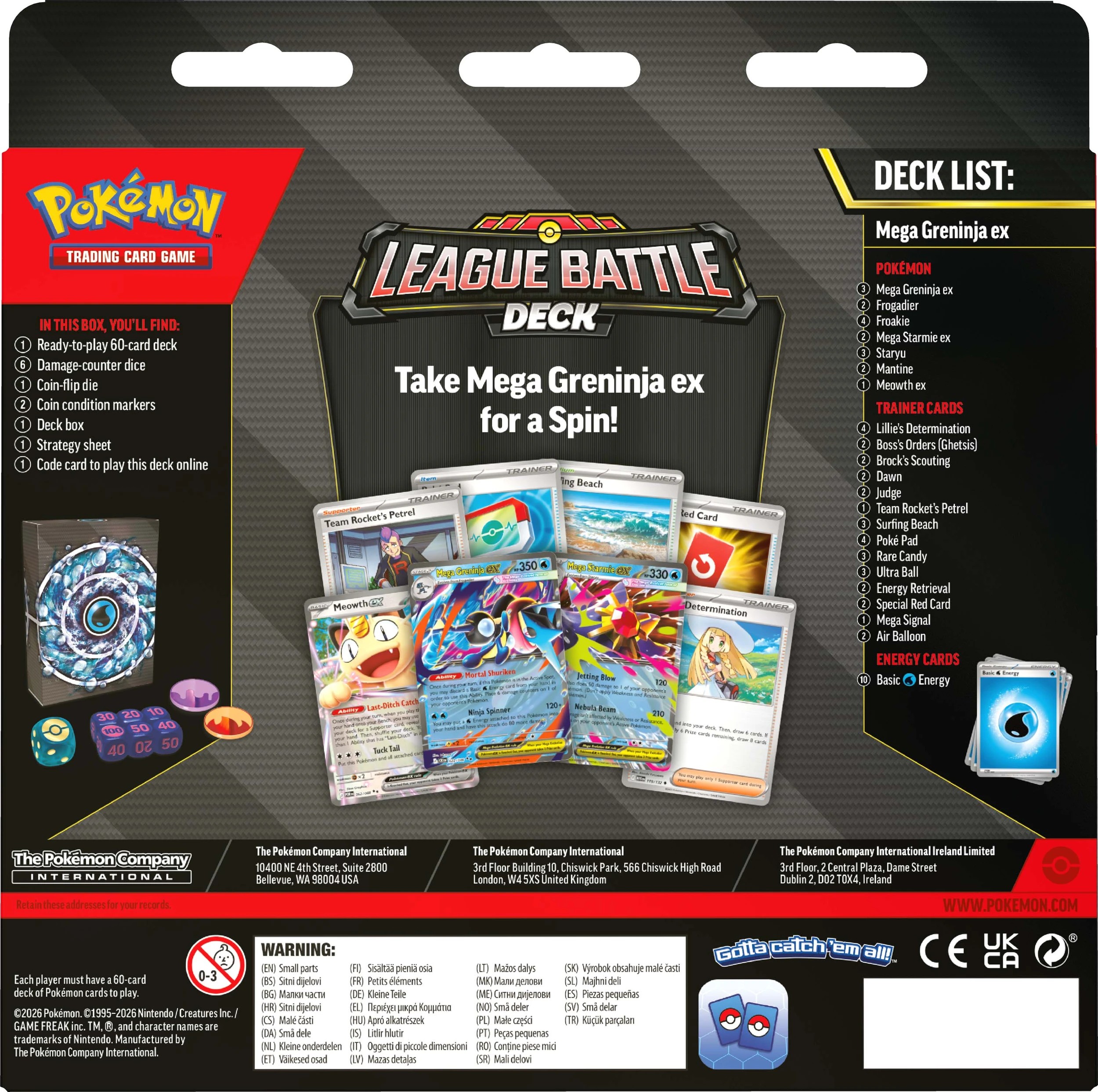 3 Pokemon TCG: Mega Greninja ex League Battle Deck, 3 of 4