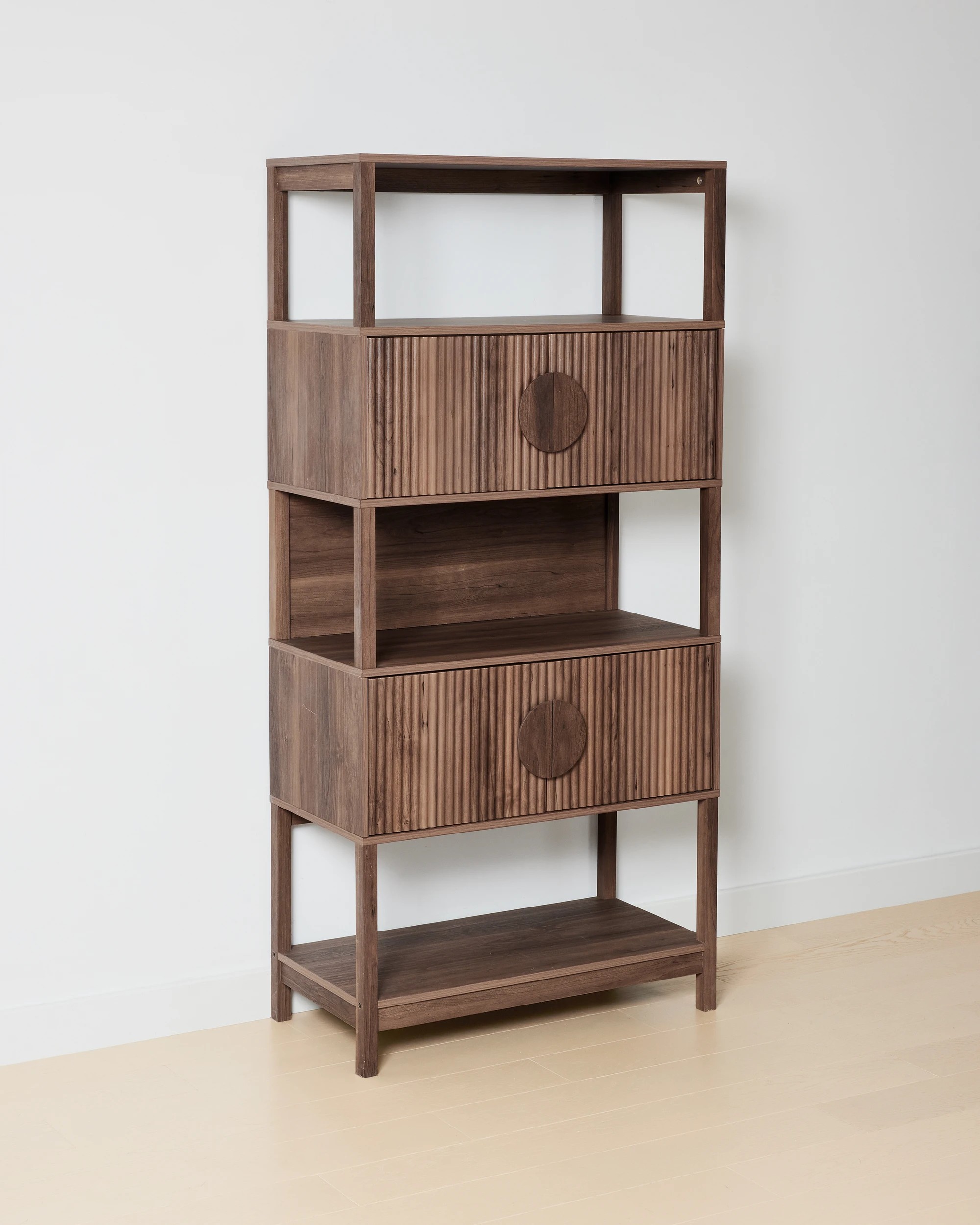 2 Ryan Tall Bookshelf with Doors - Walnut, 2 of 7