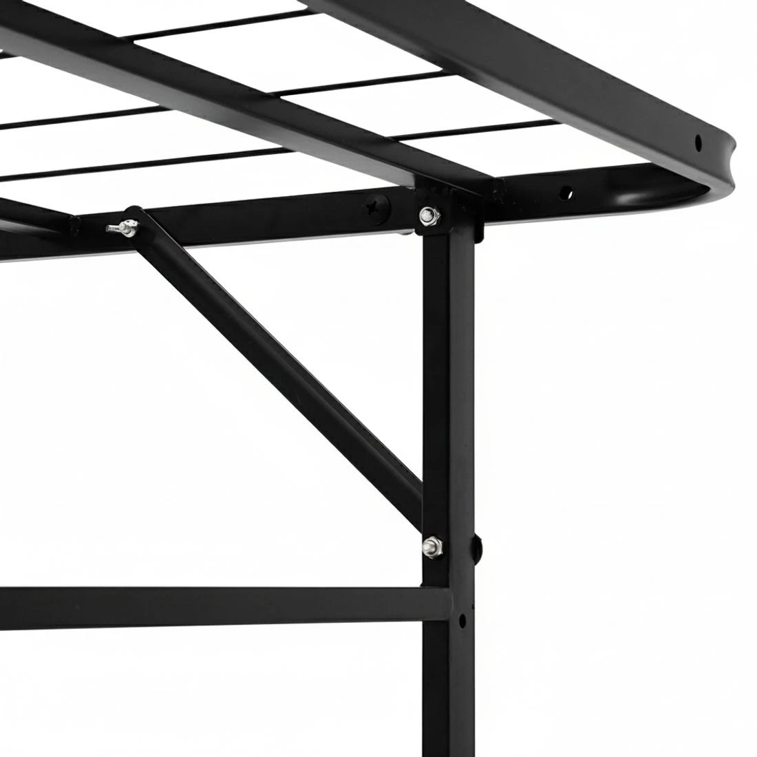 6 Artiss Folding Bed Frame Metal Base - Black, 6 of 8
