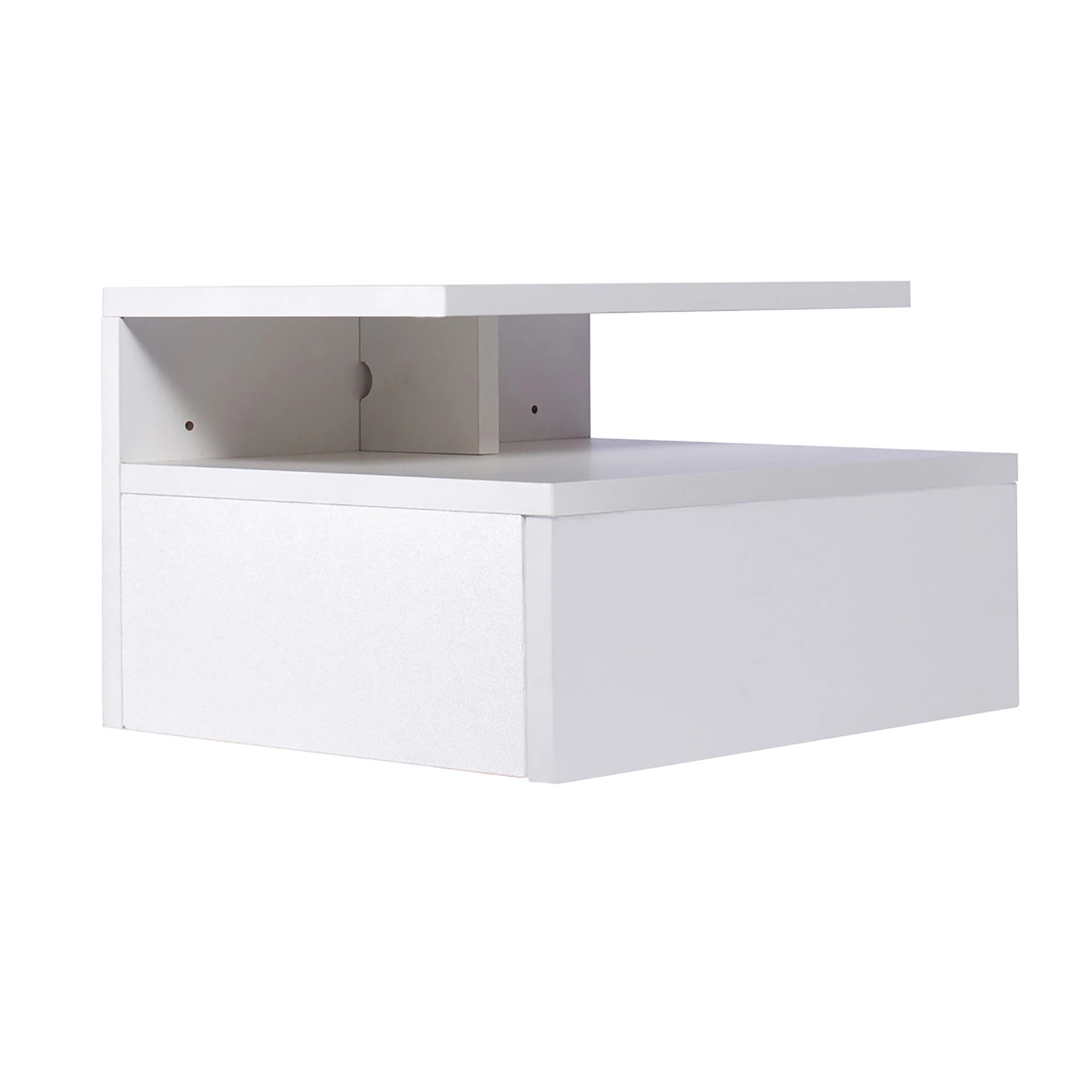 6 Levede 2x Floating Nightstand - White, 6 of 6