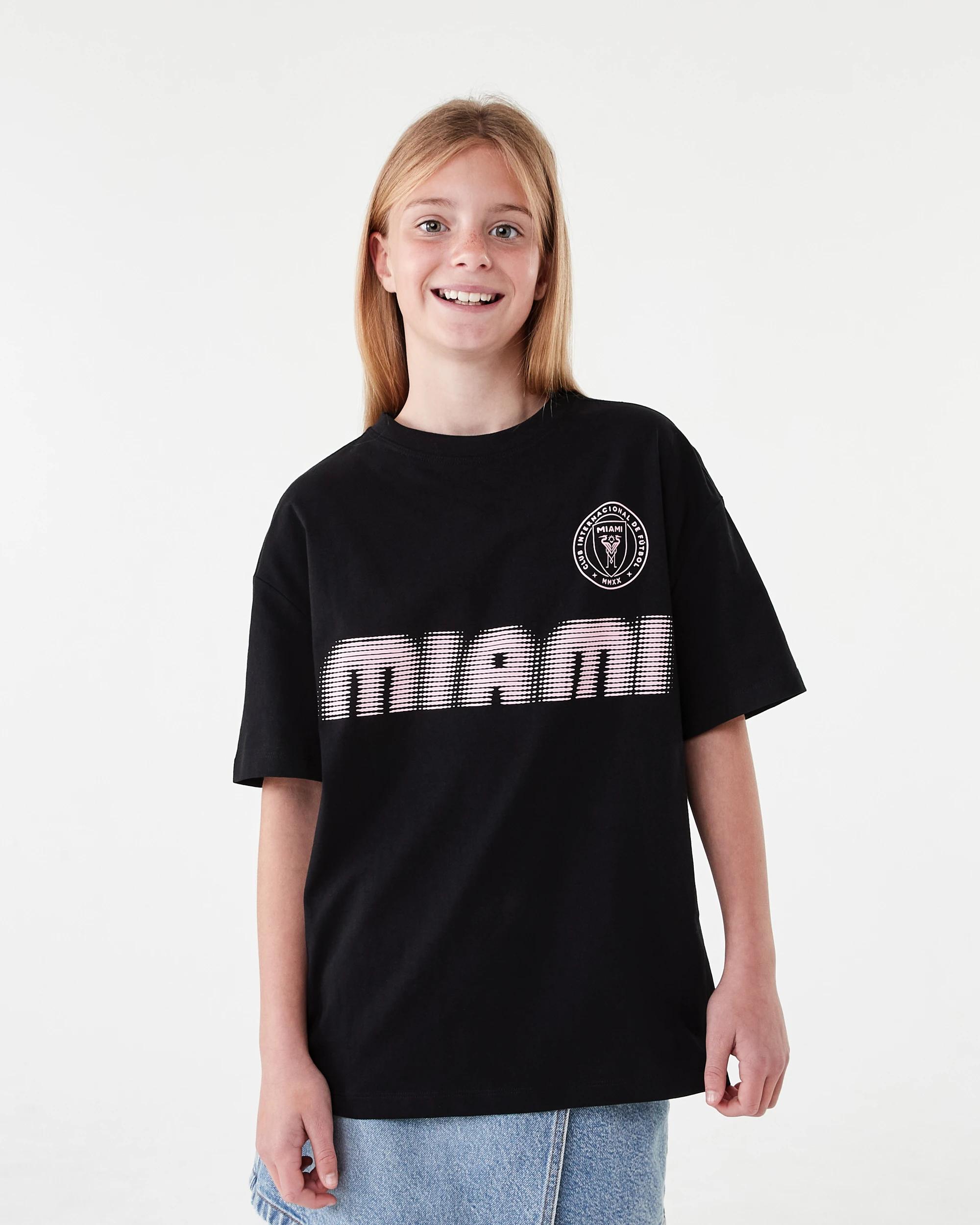 1 Official Inter Miami Youth T-shirt INTER MIAMI BLACK, 1 of 6