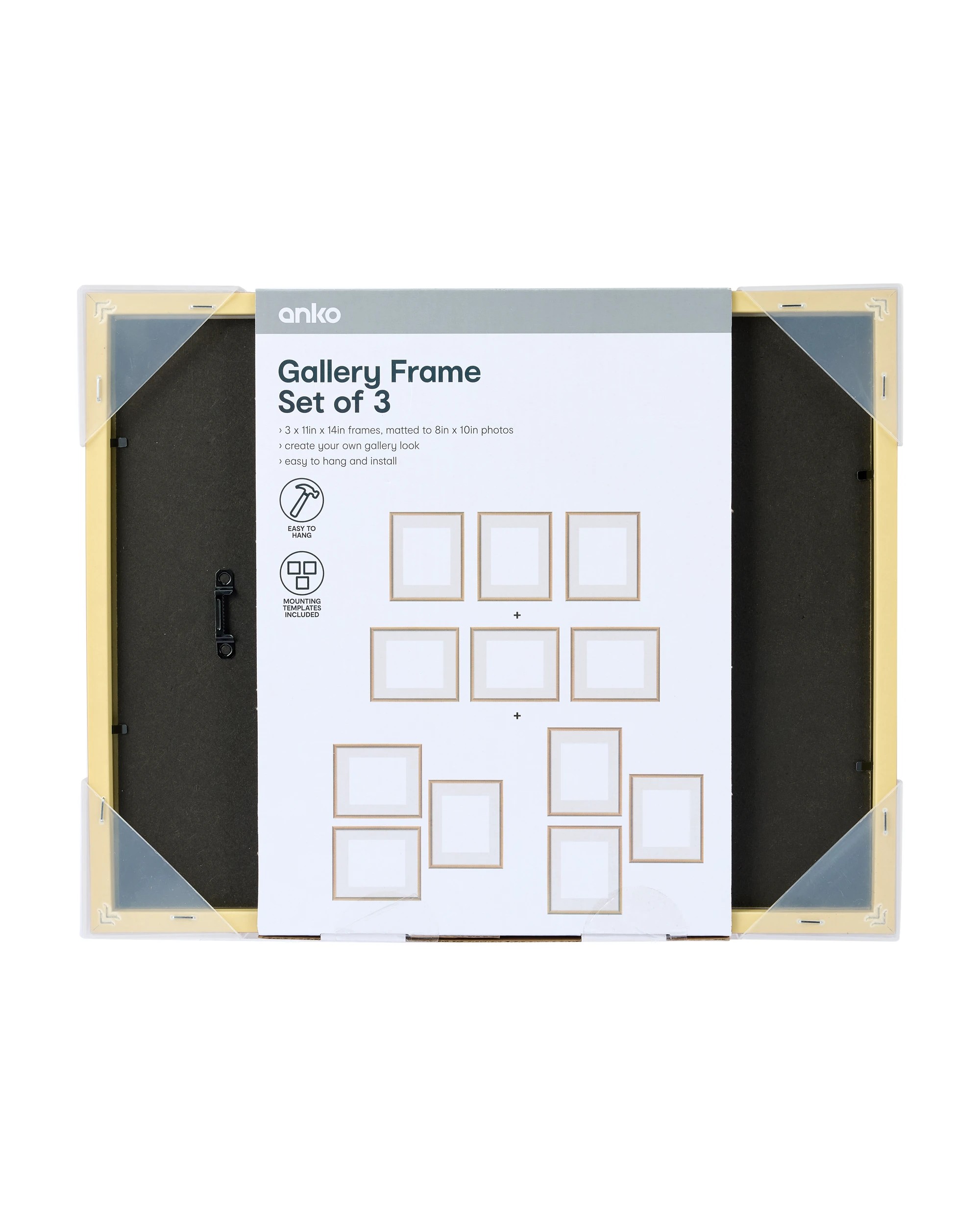 6 Set of 3 Gallery Frame - Walnut, 6 of 6