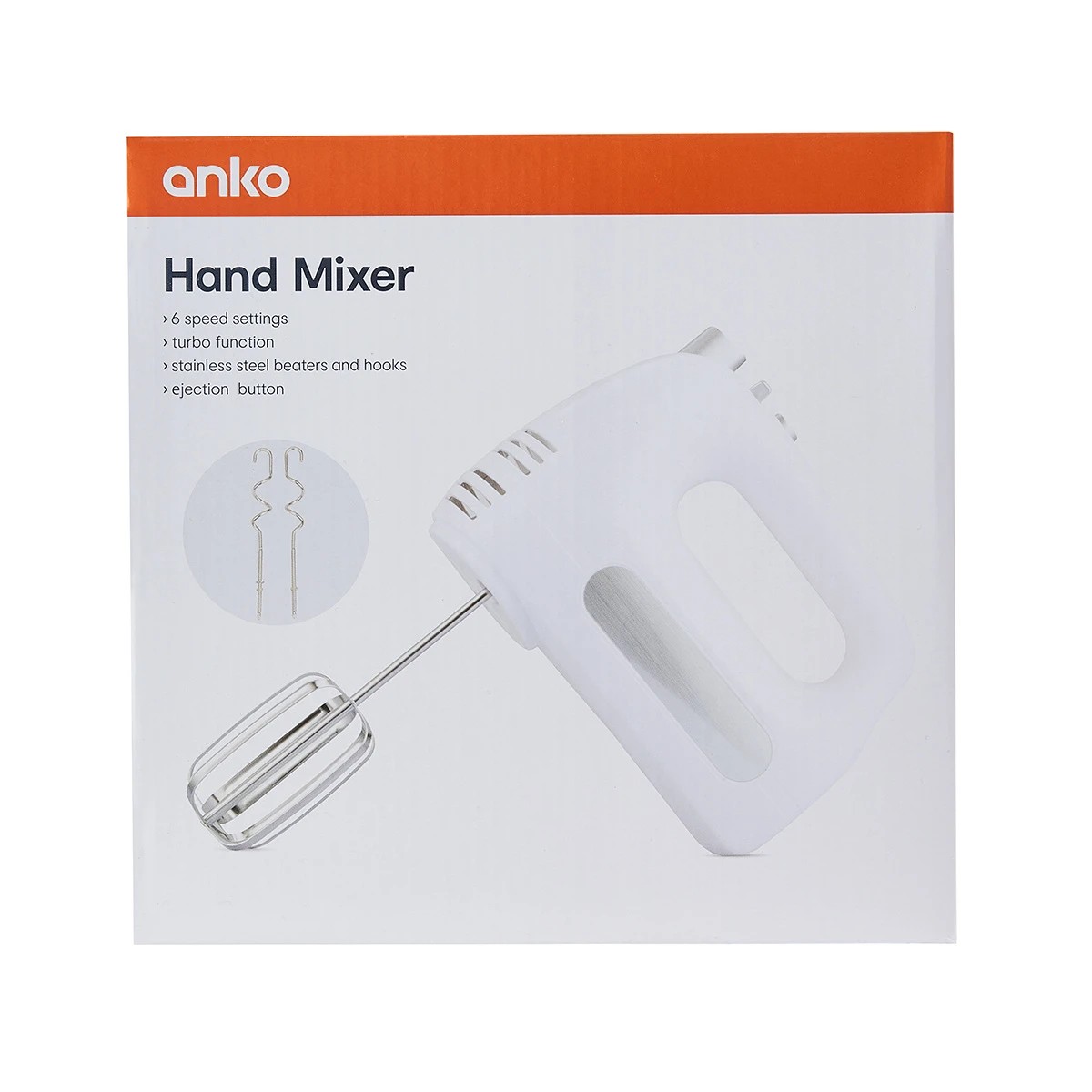8 Hand Mixer - White, 8 of 8