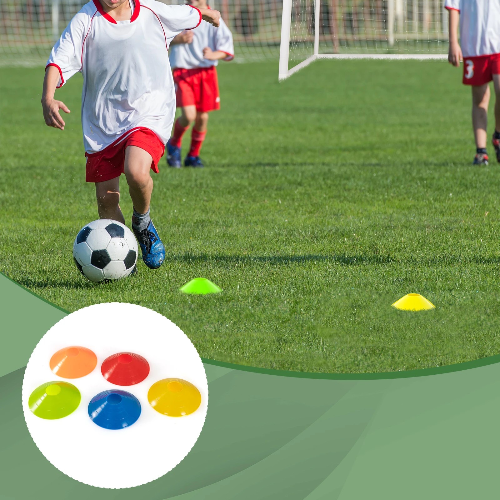 4 Costway Soccer Goal Kids Outdoor Football Net 2.5x1.8M, 4 of 5