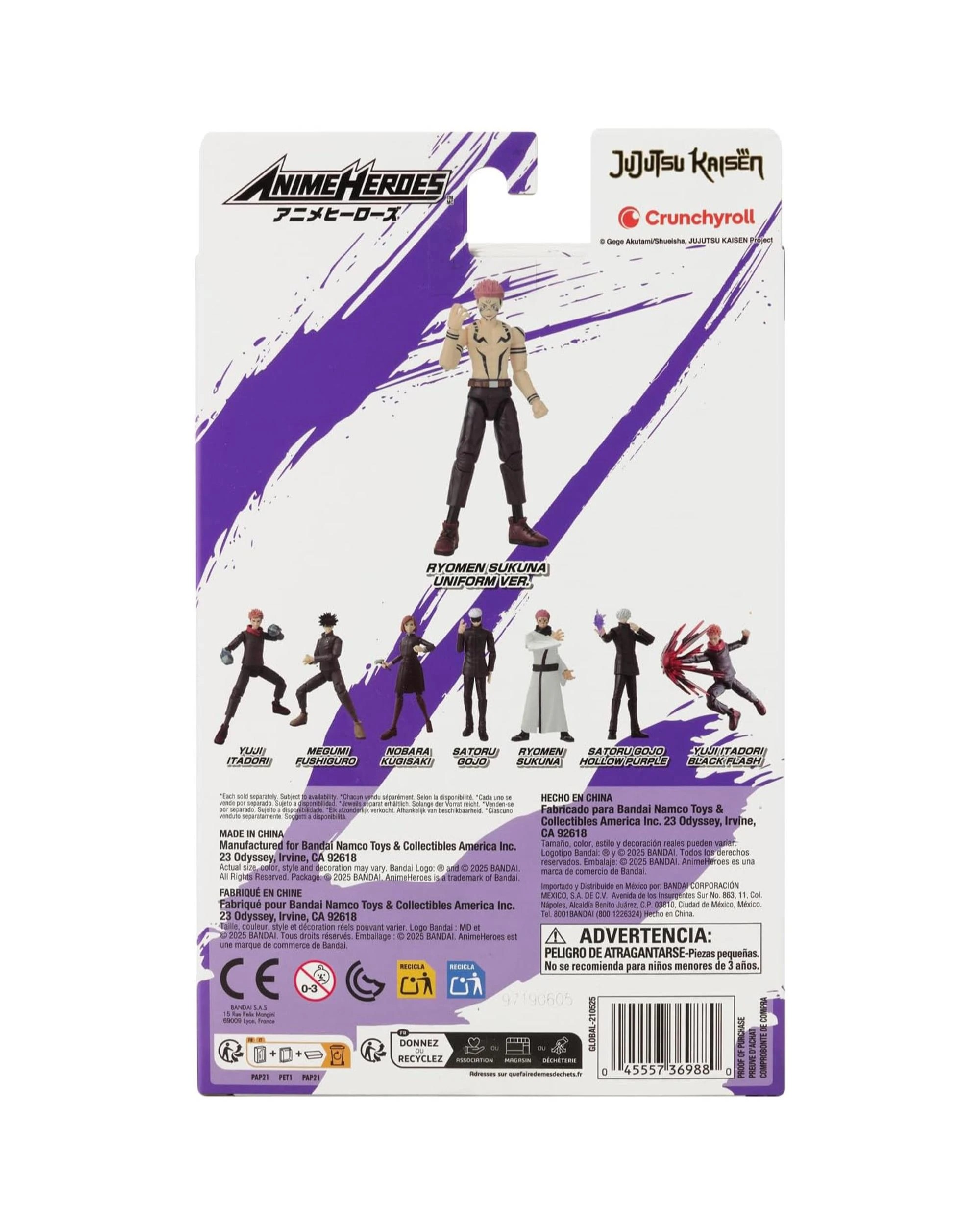 10 Bandai Anime Heroes Jujutsu Kaisen Ryomen Sukuna Uniform Ver. Action Figure, 10 of 10