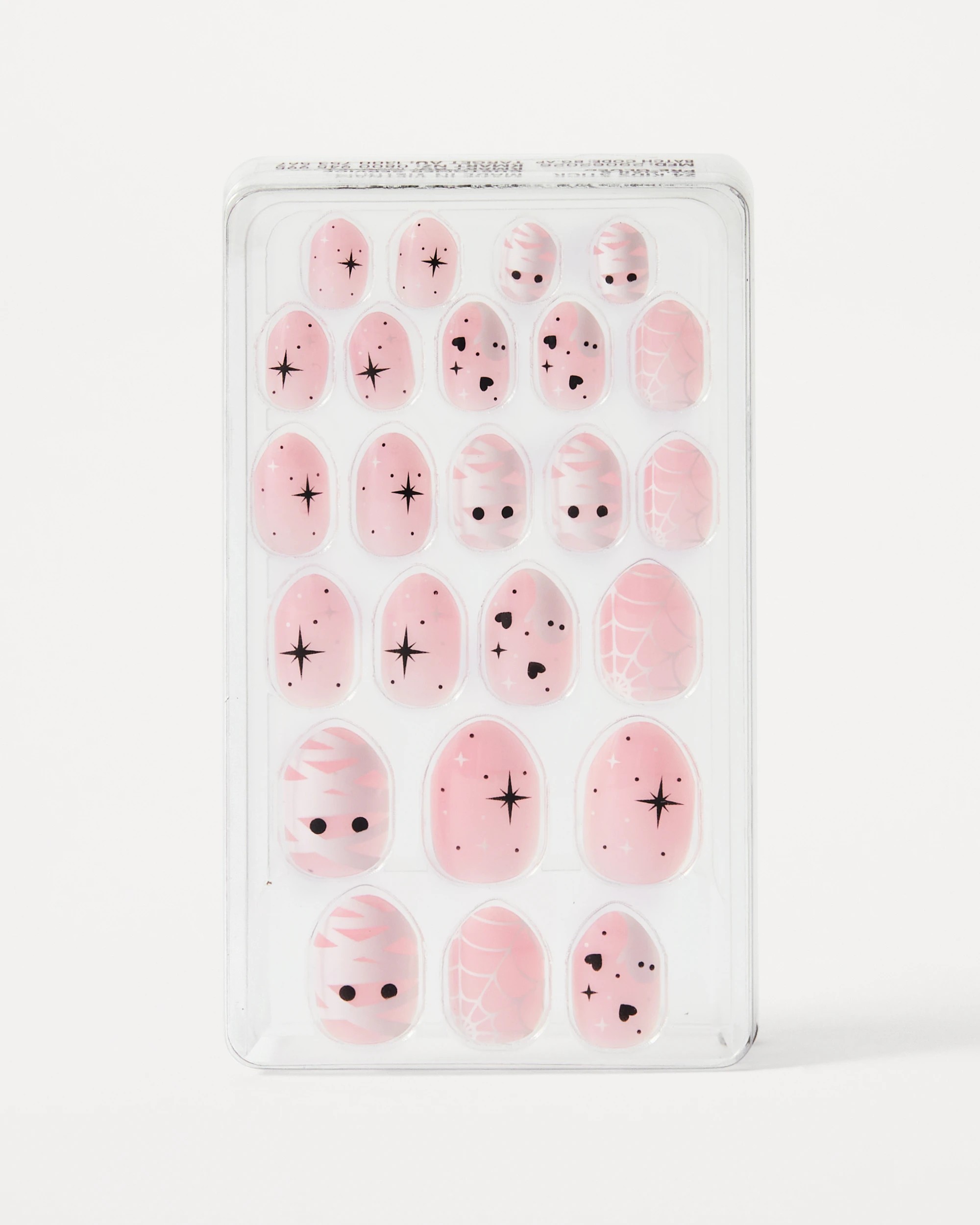 3 OXX Beauty Kids Halloween 24 Pack Pre-Glued Stick-On Nails - Pink and Ghost, 3 of 4