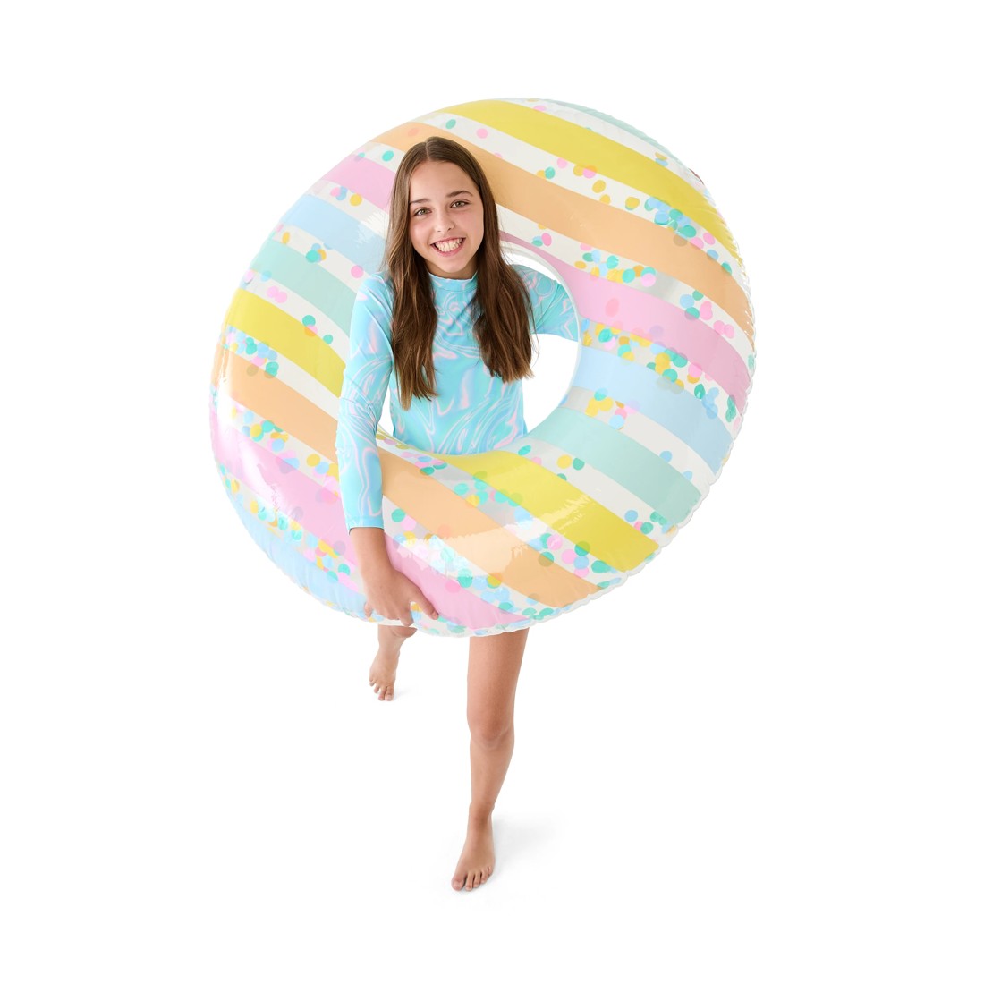 1 Inflatable Stripe Swim Ring, 1 of 7