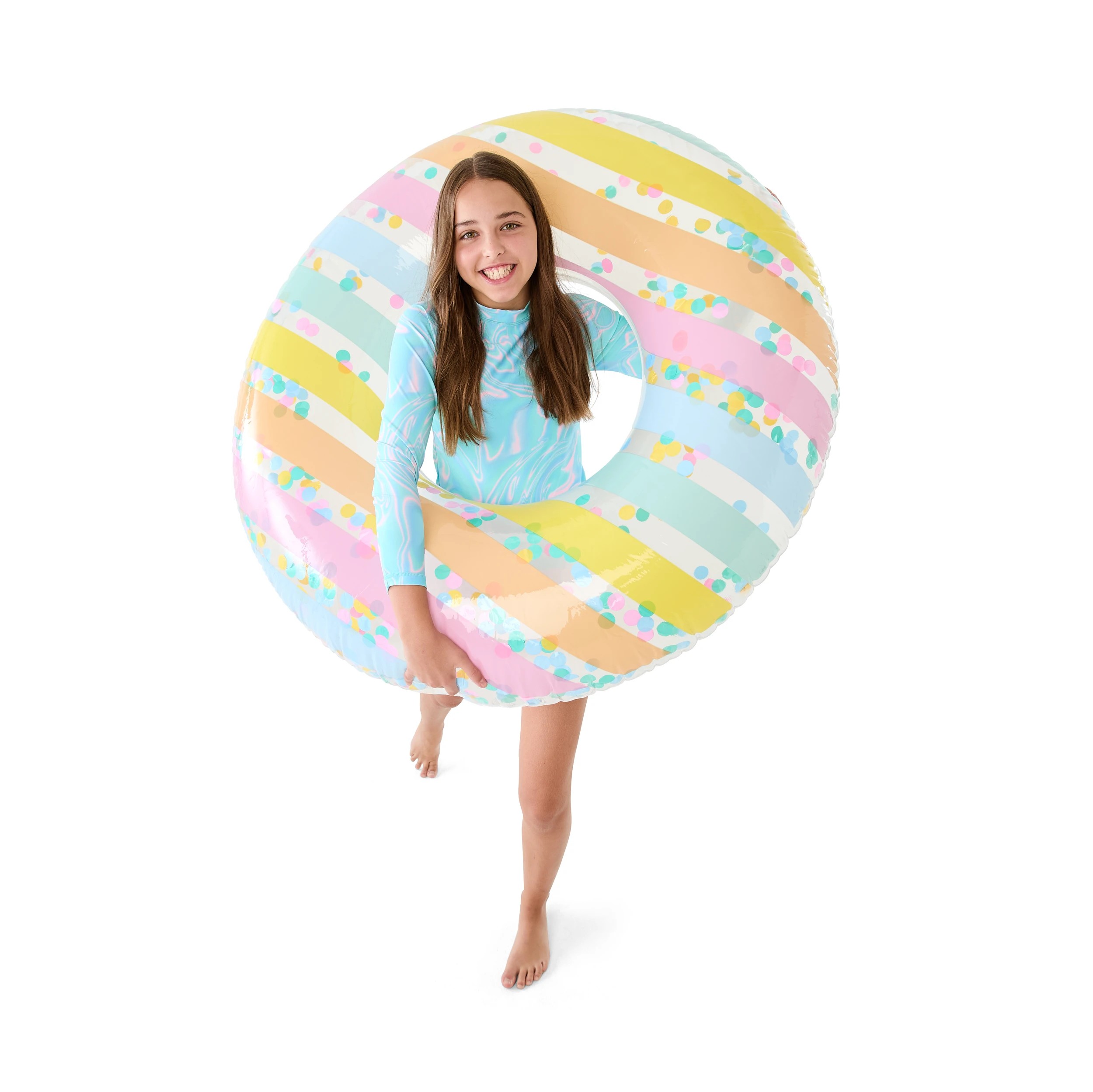 1 Inflatable Stripe Swim Ring, 1 of 8