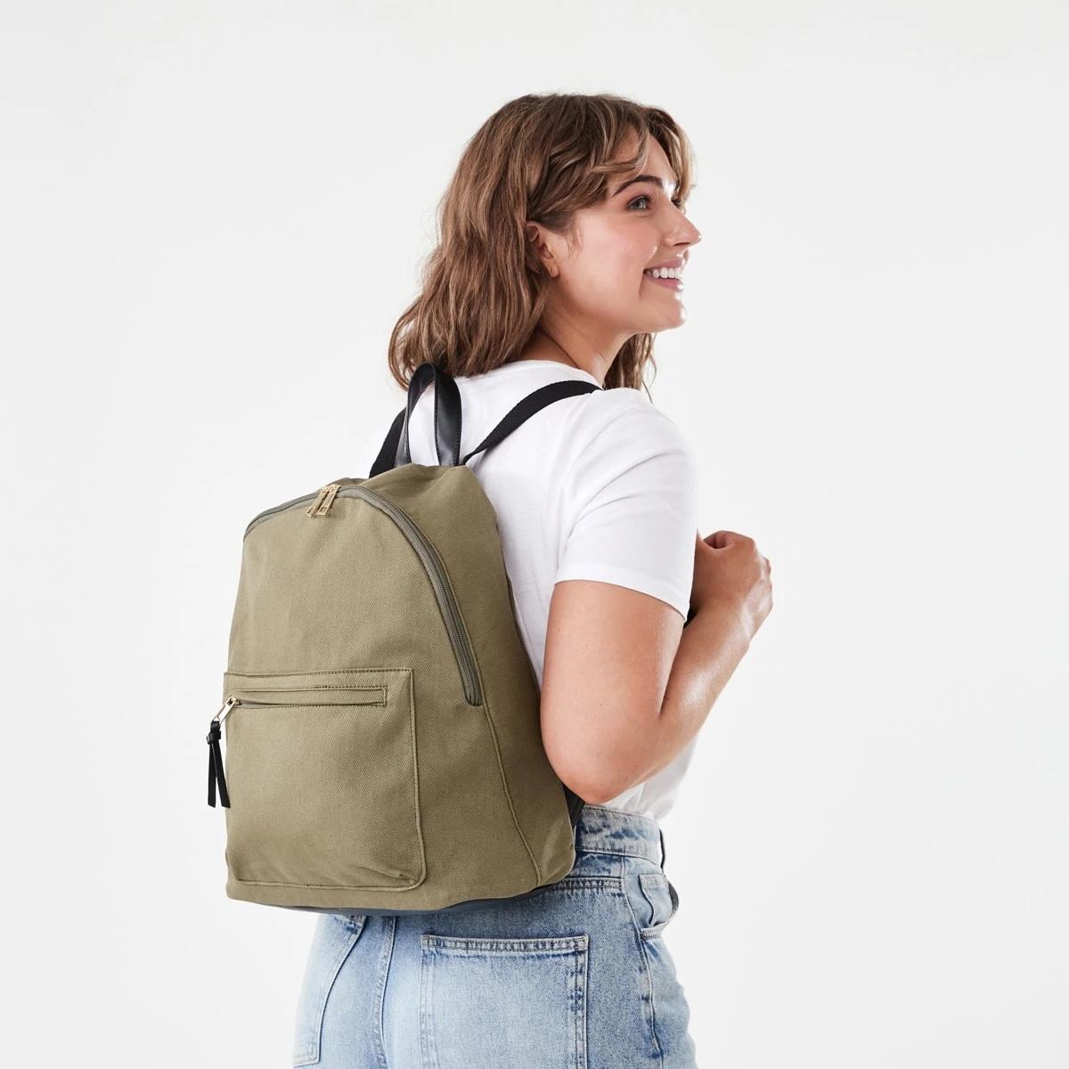 5 Canvas Backpack BURNT OLIVE, 5 of 5