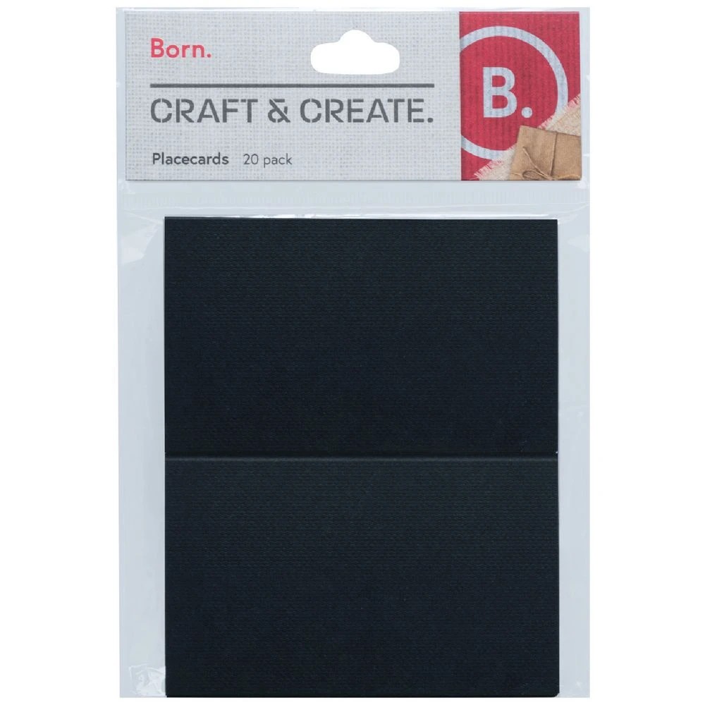 1 Born Place Cards 20 Pack Black, 1 of 2