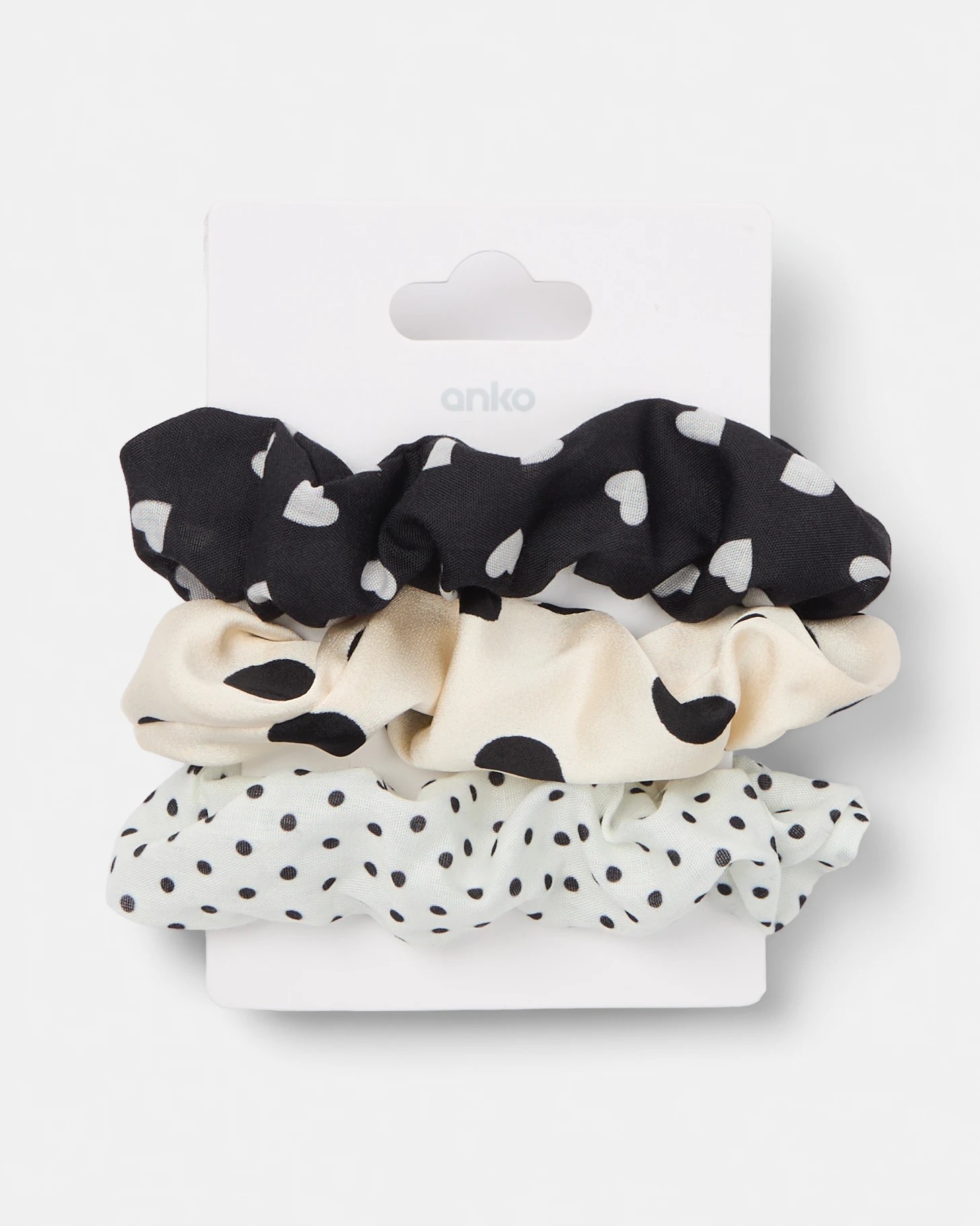 5 3 Pack Polka Dot Hair Scrunchies, 5 of 5