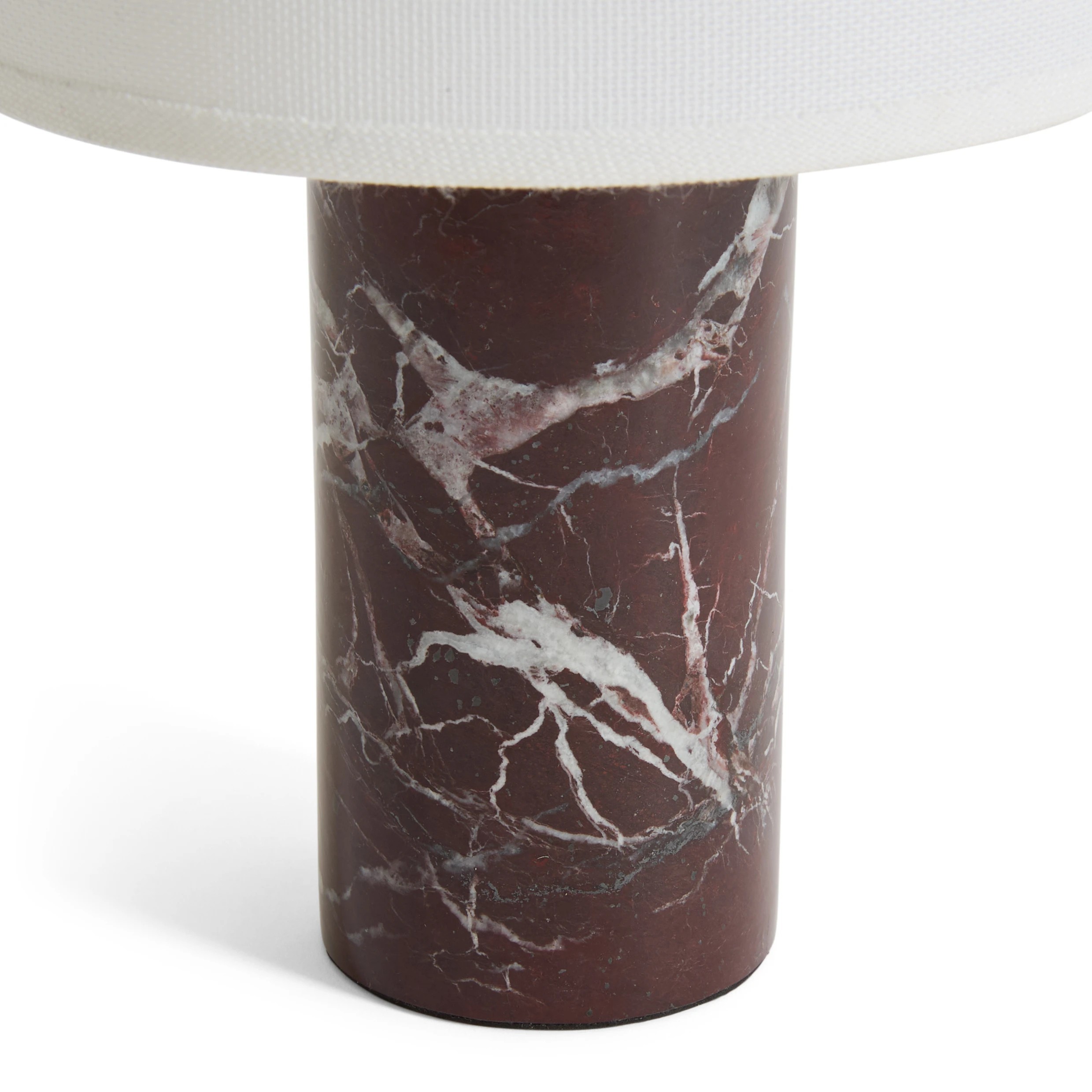 3 Marble Portable Rechargeable Lamp - Merlot, 3 of 7