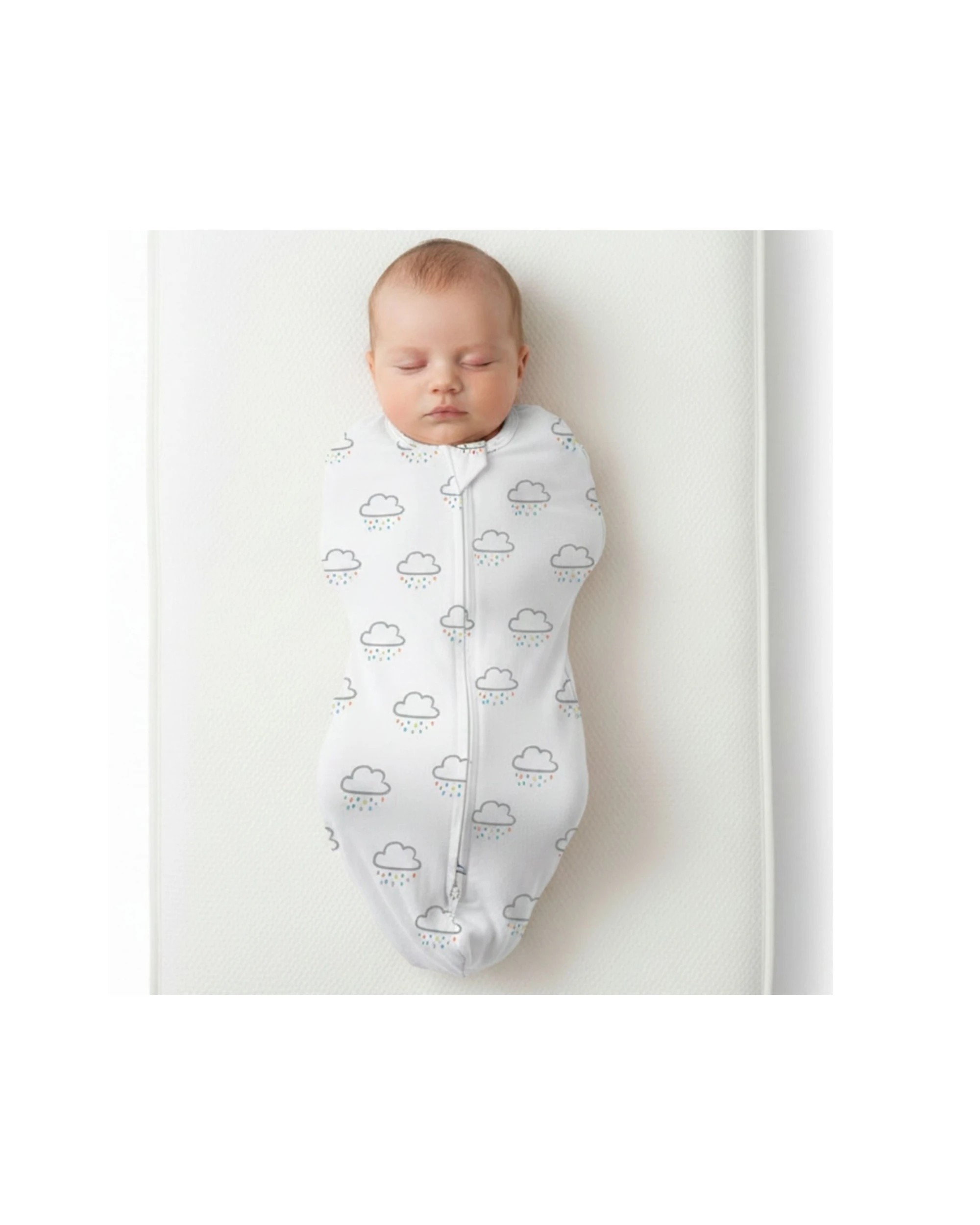 4 Baby Studio Swaddle Pouch Infant Baby Organic Cotton 1.0 Tog Clouds, 4 of 4