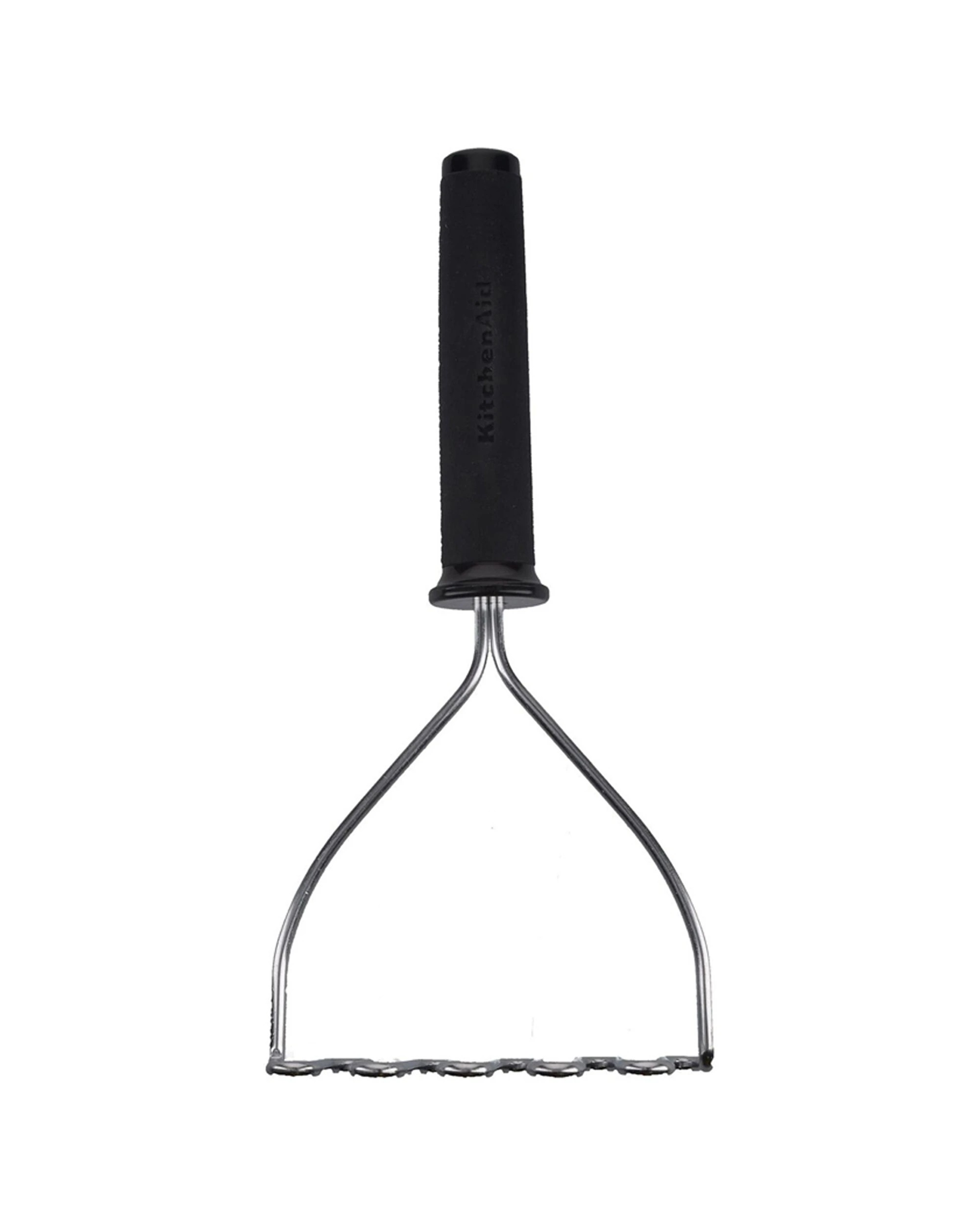 2 KitchenAid Potato Wire Masher 2PK Stainless Steel Soft Touch Handle Dishwasher Safe 26.5cm Lengths - Black, 2 of 4